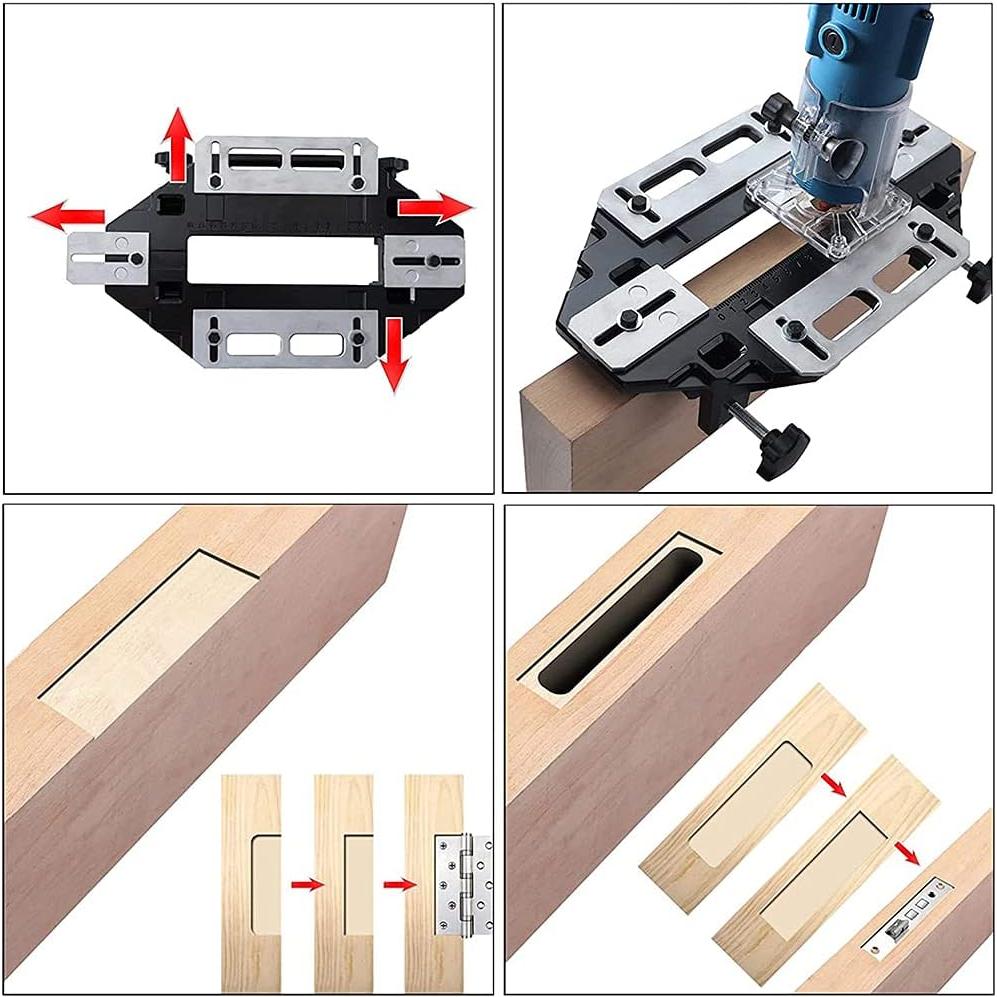 Plantilla de Bisagra DUEBEL para Puertas de Madera 34.5x22cm