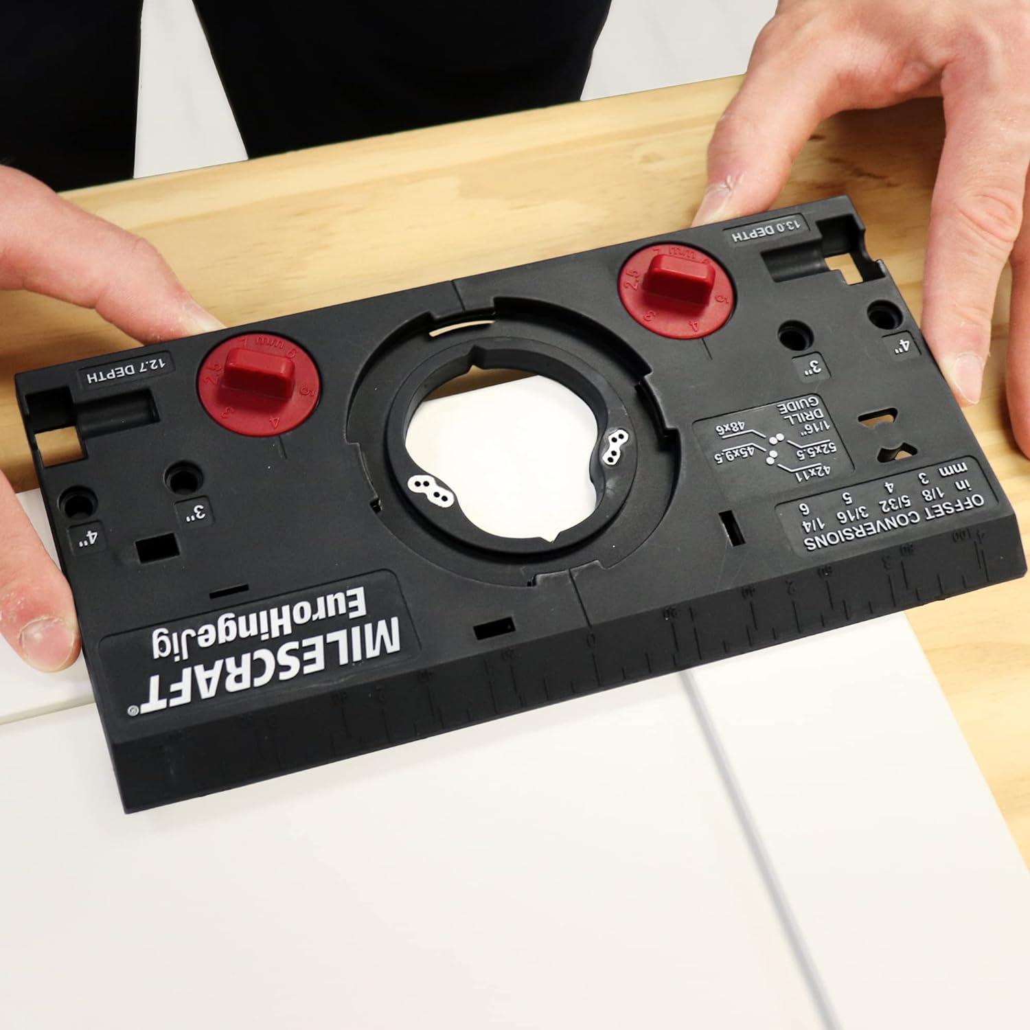 Plantilla de Bisagra Euro Milescraft 1342 con Broca de 35 mm