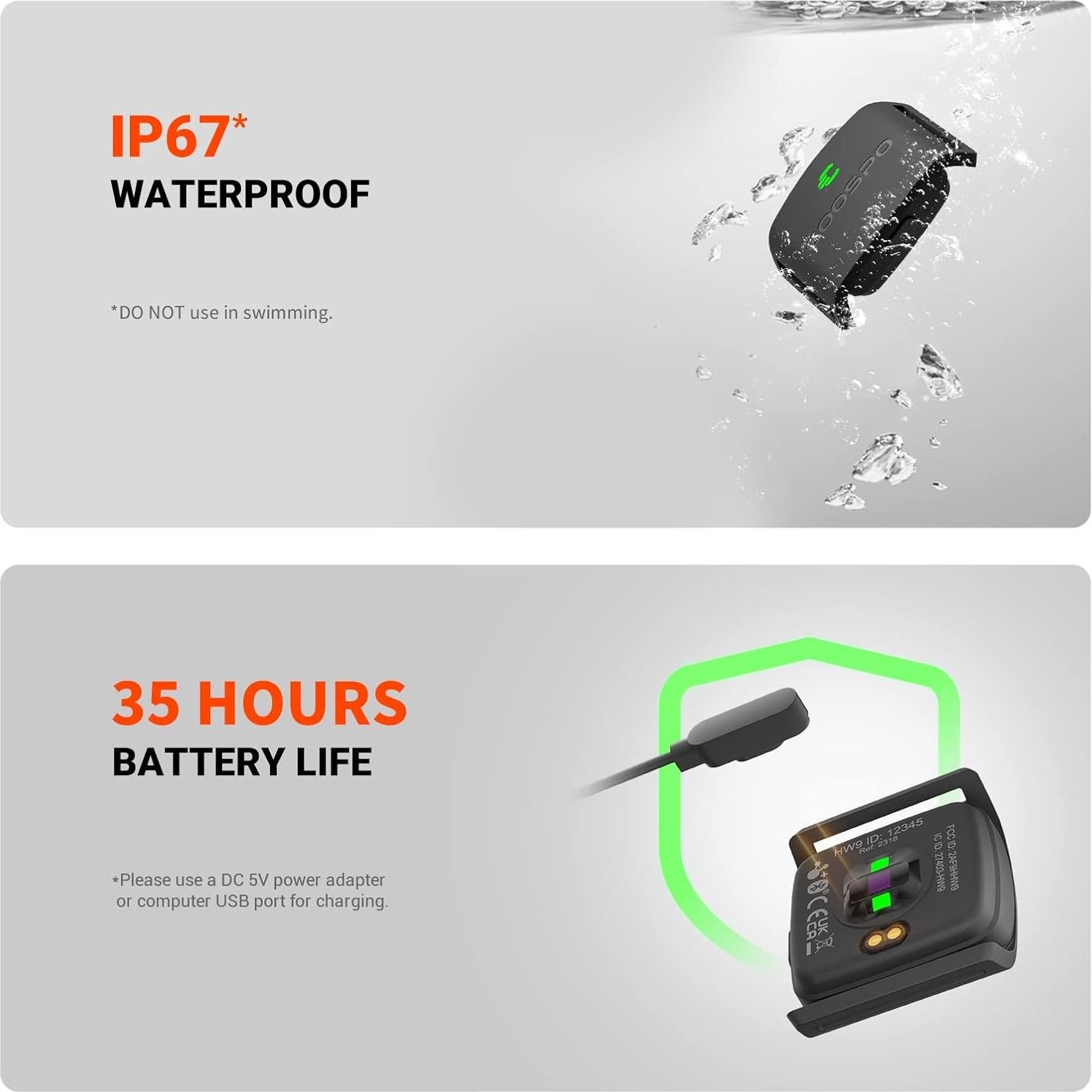 Monitor de Frecuencia Cardíaca COOSPO HW9 Bluetooth 5.0