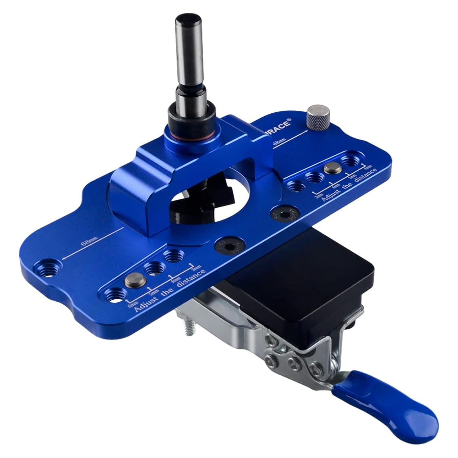 Plantilla de Bisagra Oculta TOURACE 35mm Aluminio Azul