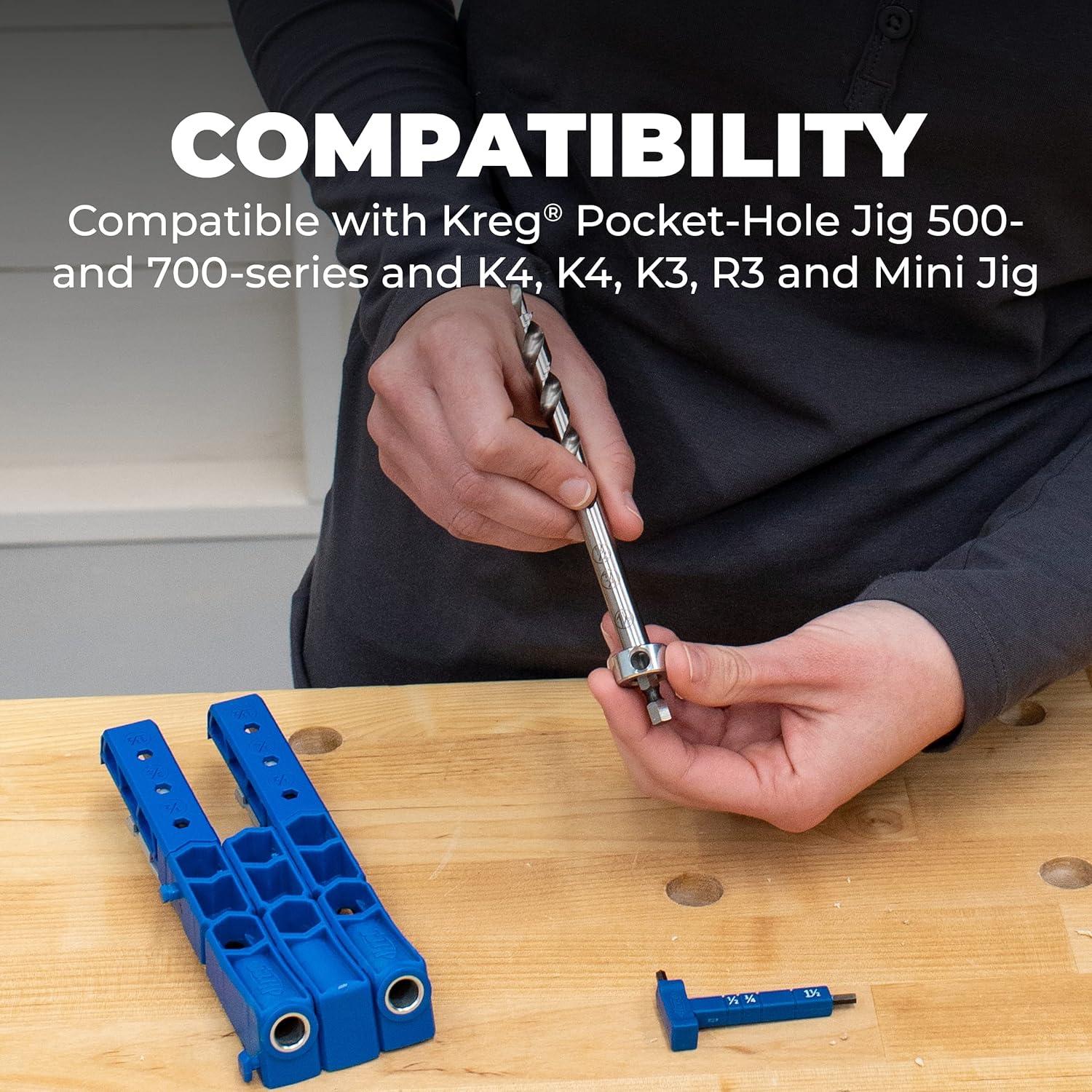 Broca de Agujero de Bolsillo Kreg KPHA308 con Collar y Medidor