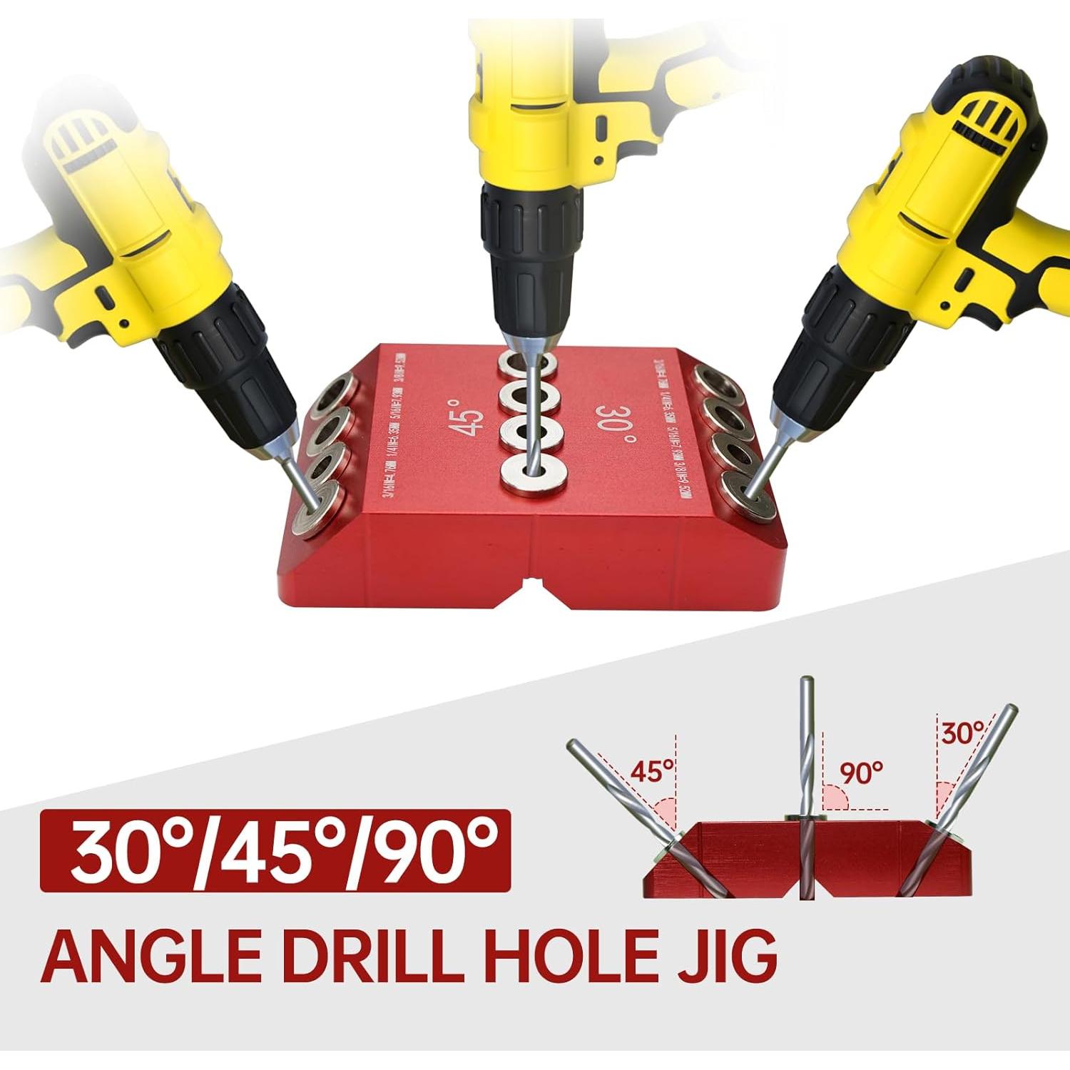 Plantilla de Taladro Portátil Guanlotion 30/45/90 Grados