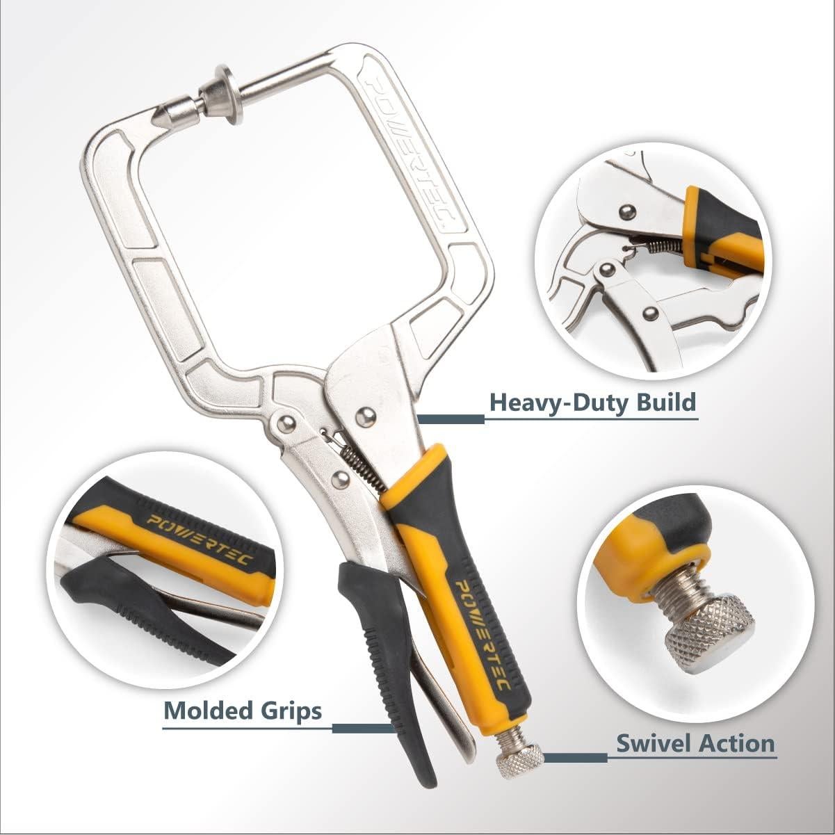 Pinzas de Ángulo Recto POWERTEC 30 cm - 2 Piezas