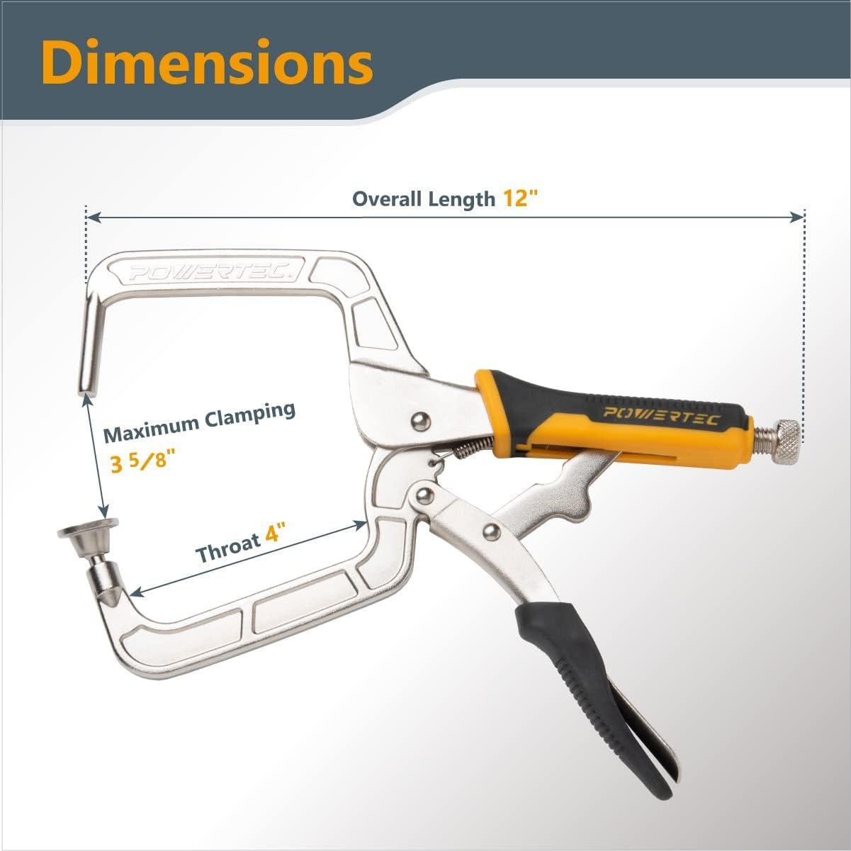 Pinzas de Ángulo Recto POWERTEC 30 cm - 2 Piezas