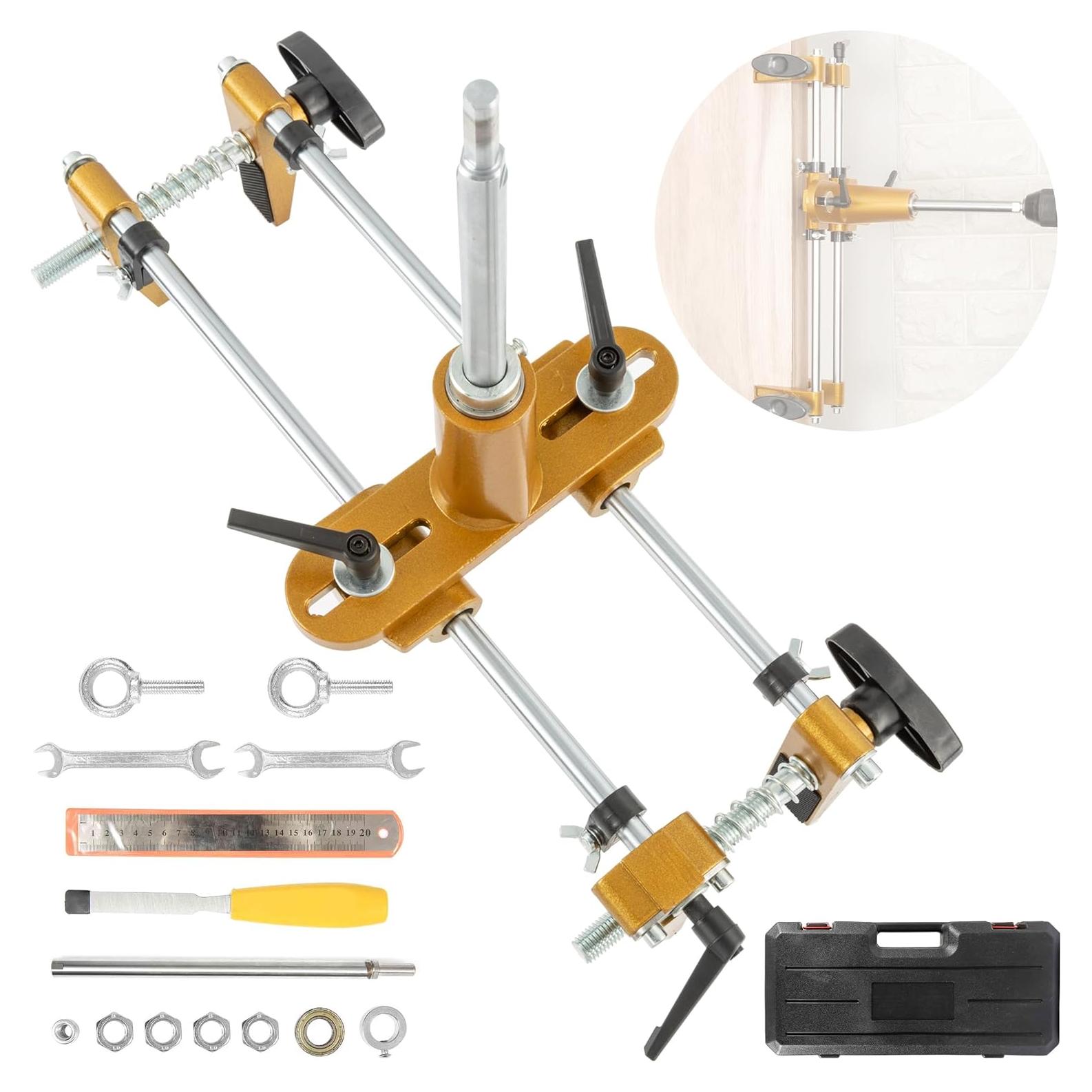 Jig de Cerradura Mortise IRONWALLS con 3 Cortadores de Tungsteno