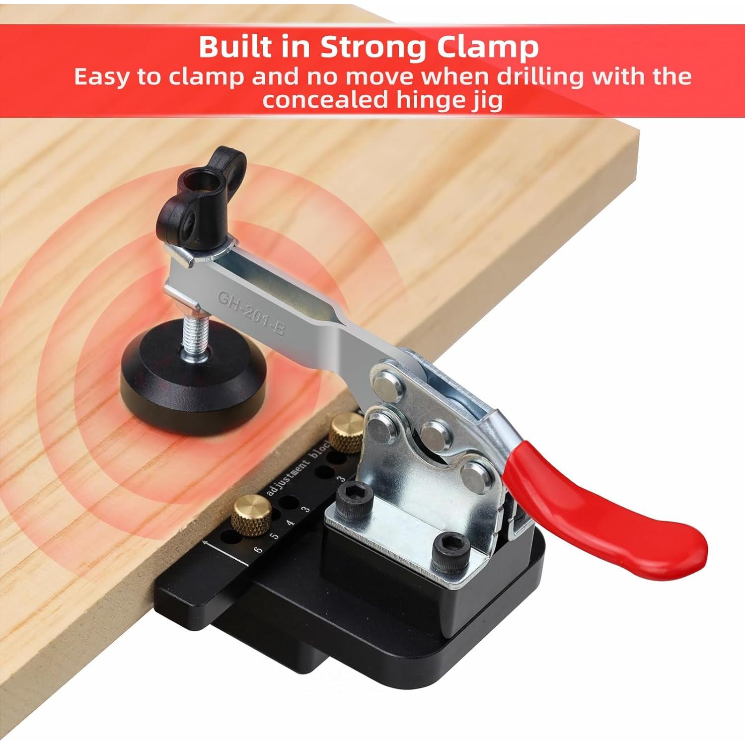 Plantilla de Bisagra Oculta GOINGMAKE S1 35 mm con Abrazadera