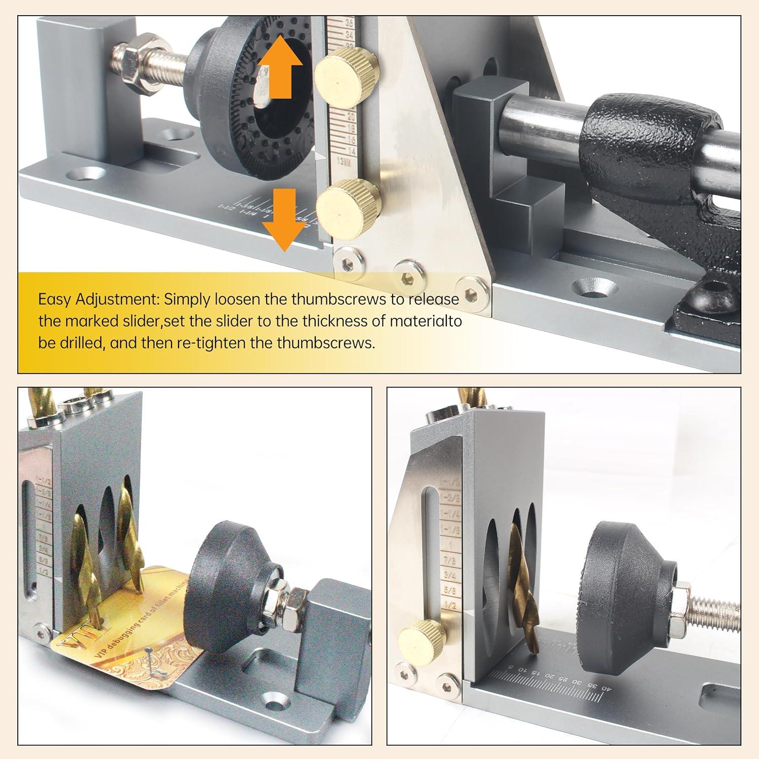 Kit de Plantilla de Agujeros RATTMMOTOR DWQ40-B para Carpintería