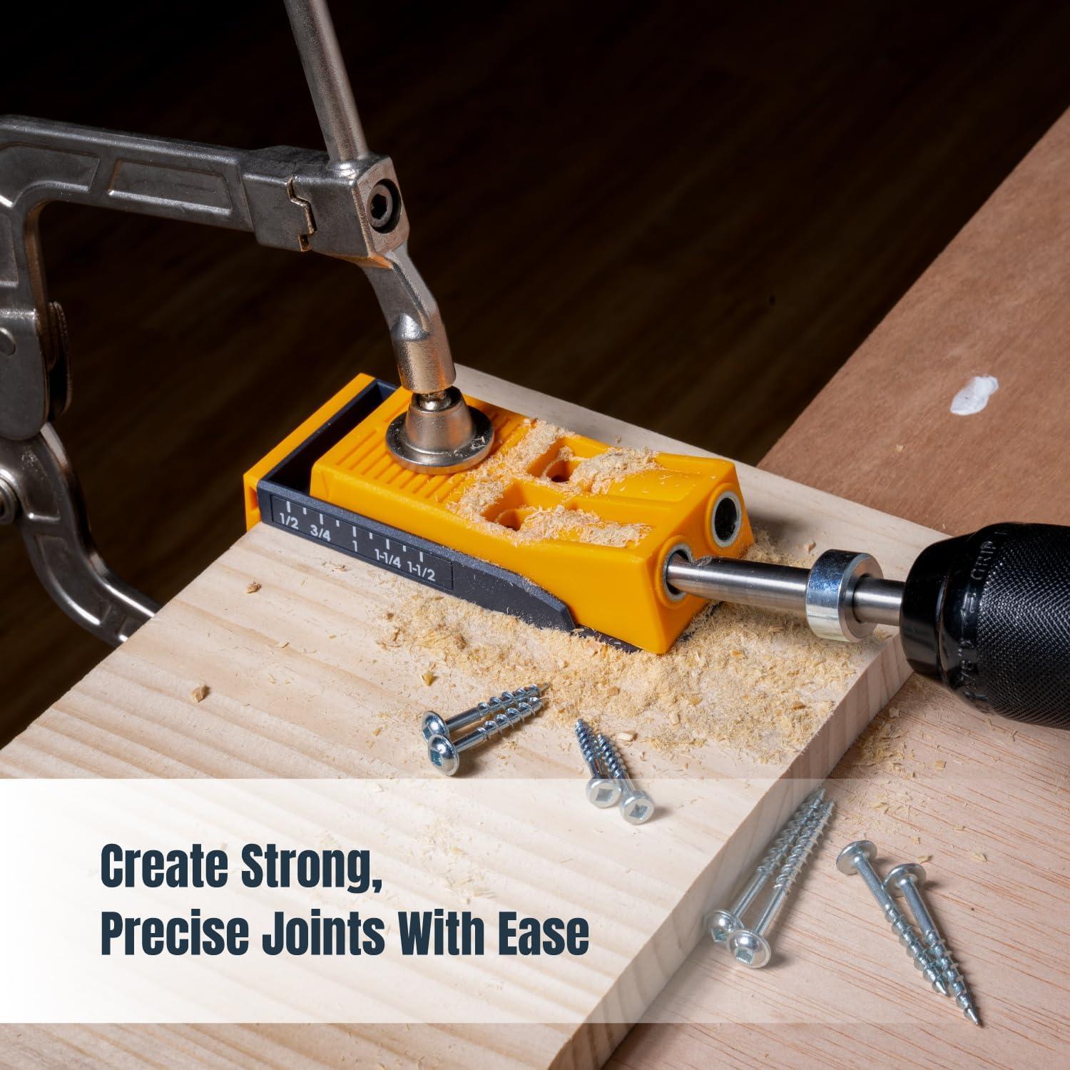 Kit Jig Agujero de Bolsillo POWERTEC 72248 con Broca y Accesorios