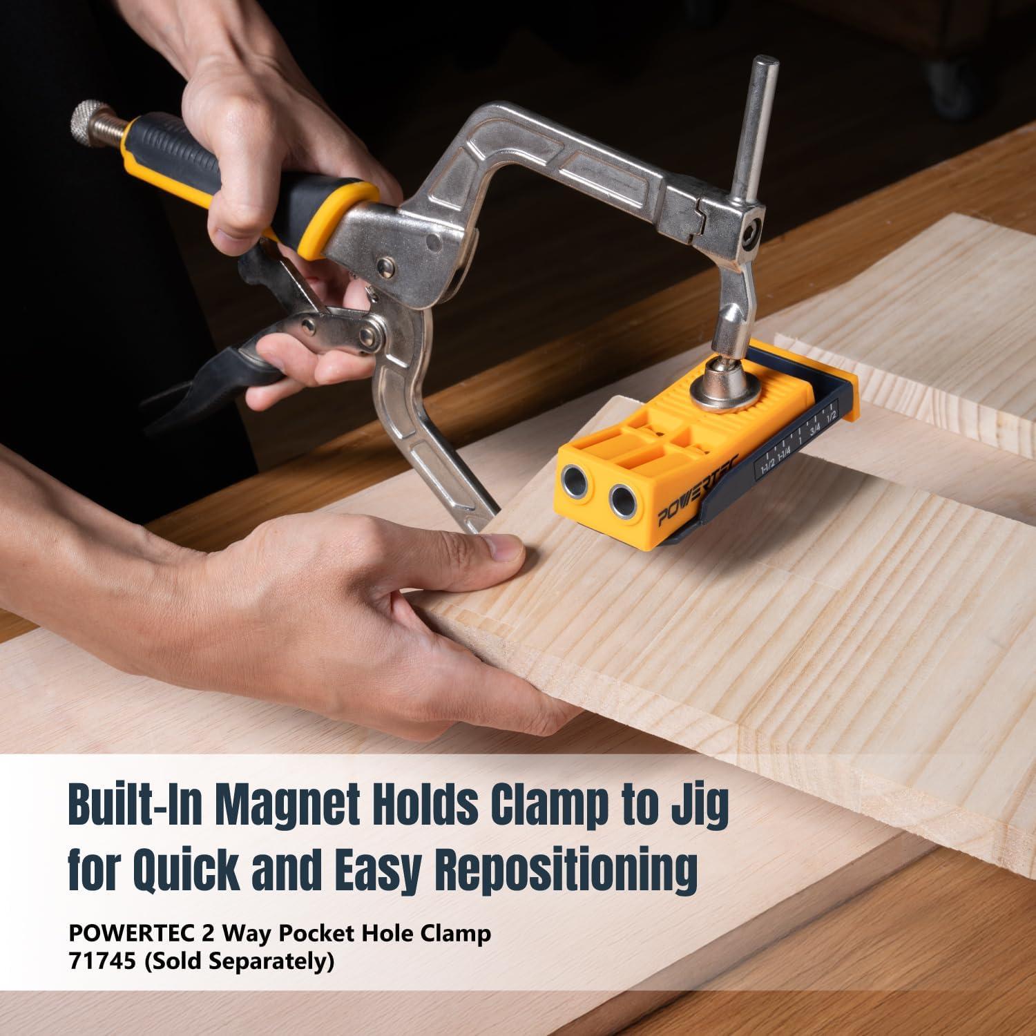 Kit Jig Agujero de Bolsillo POWERTEC 72248 con Broca y Accesorios