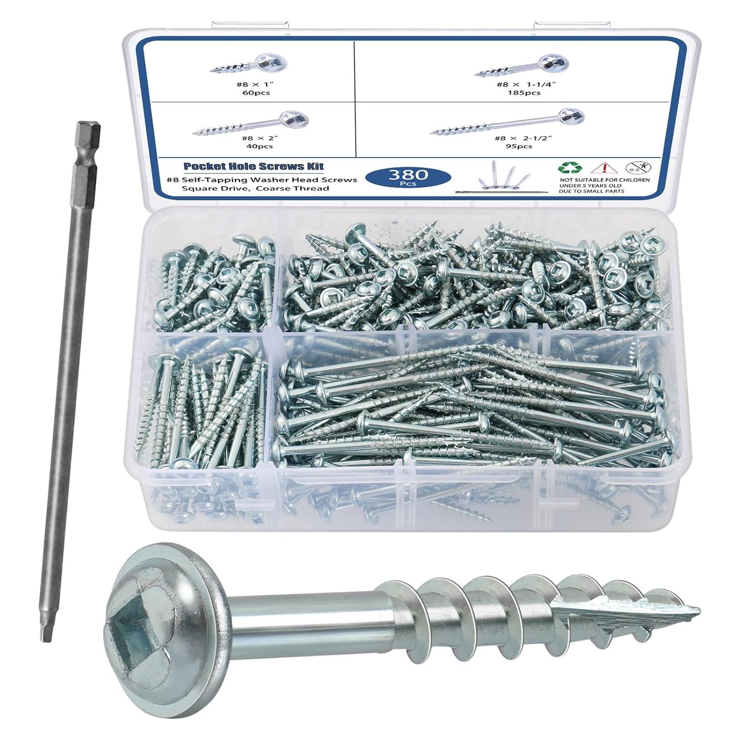 Kit de Tornillos para Agujeros de Pocket SATANTECH 380Pcs