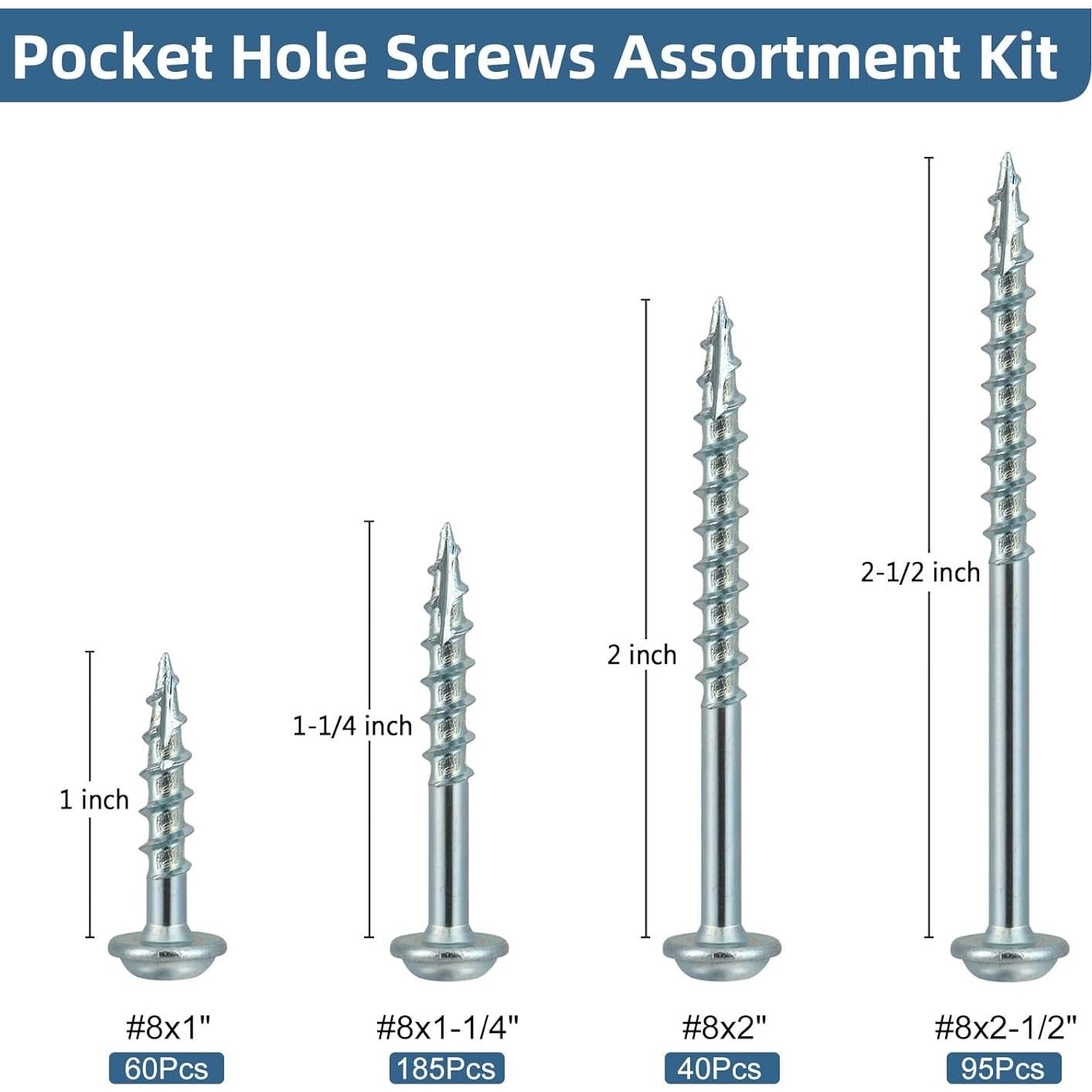 Kit de Tornillos para Agujeros de Pocket SATANTECH 380Pcs
