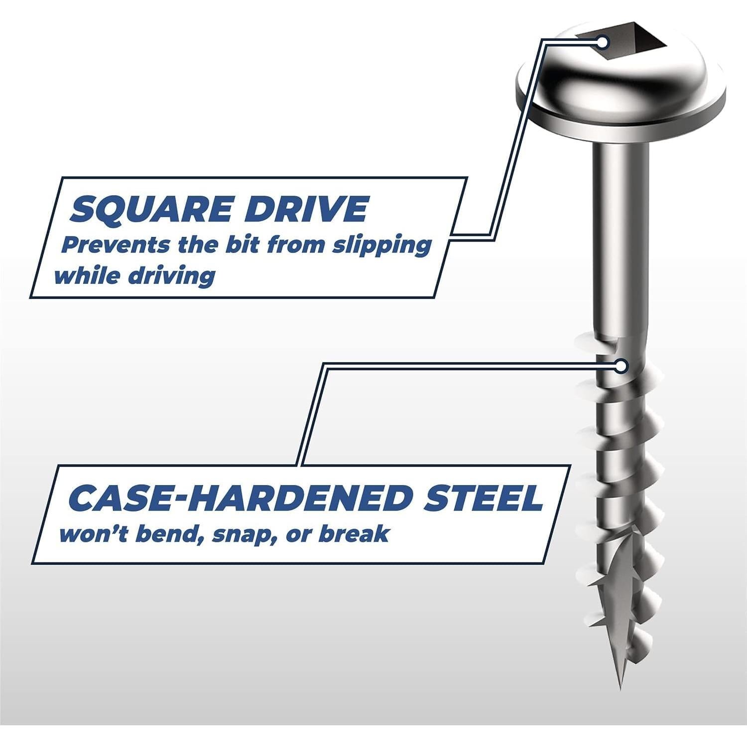 Tornillos de bolsillo Kreg SML-C150-100 Zinc 1.5" (100 unidades)