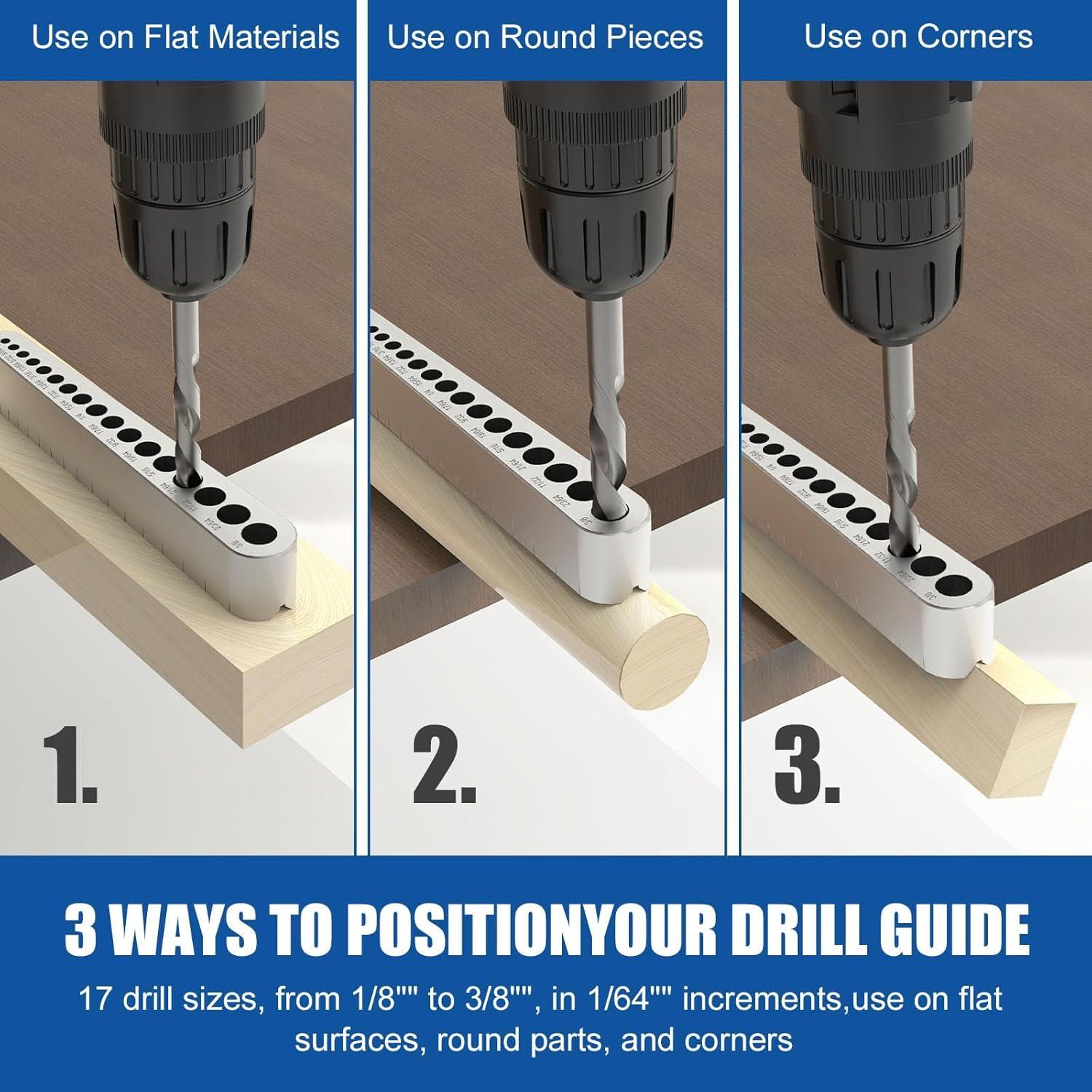 Guía de Taladro Portátil LTDTACTBAG 17 Tamaños 3.2 a 9.5 mm