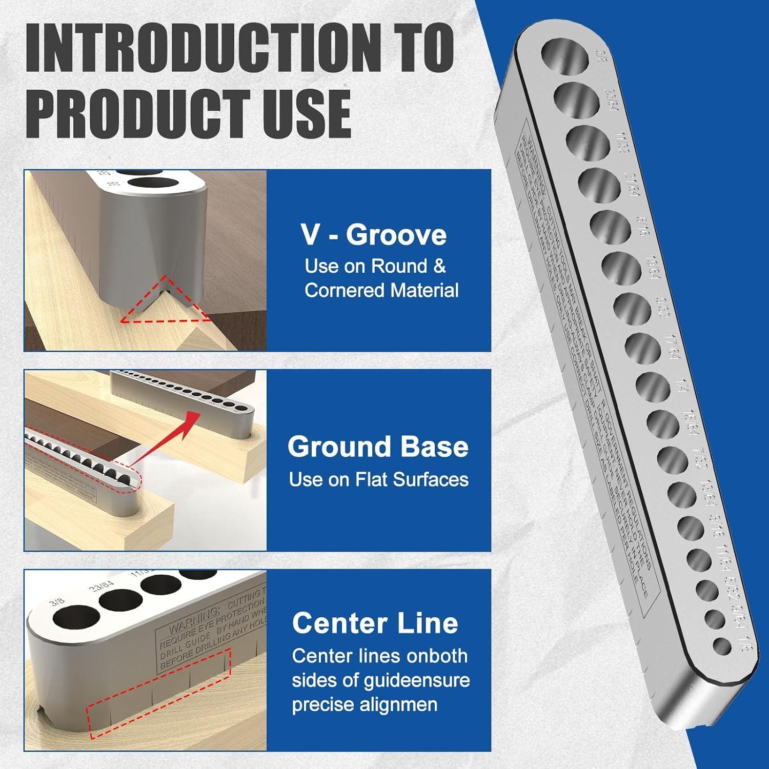 Guía de Taladro Portátil LTDTACTBAG 17 Tamaños 3.2 a 9.5 mm