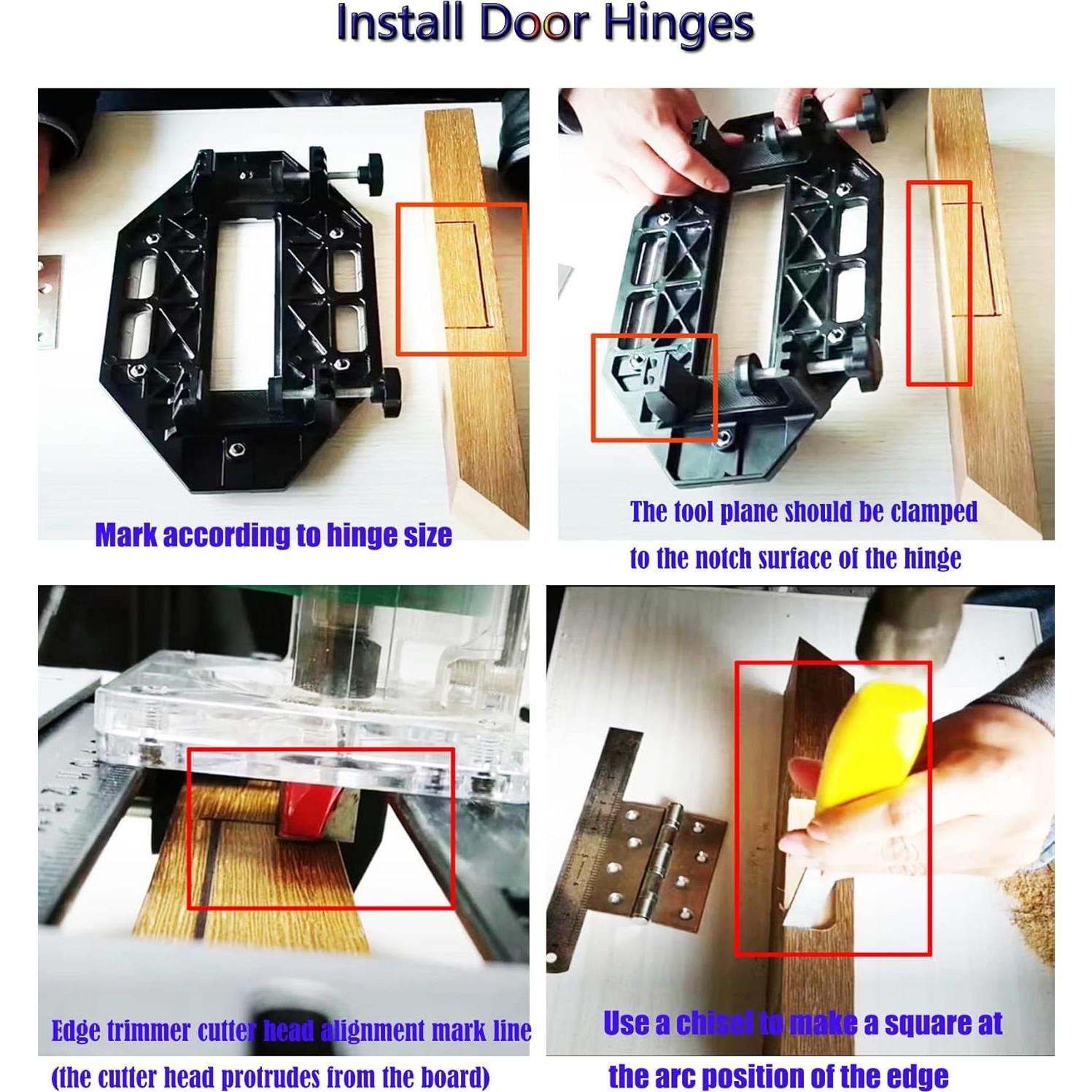 Plantilla de Bisagra de Puerta ZMURED de Aluminio 34x20cm