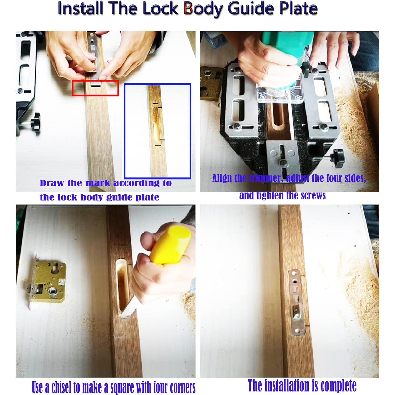 Plantilla de Bisagra de Puerta ZMURED de Aluminio 34x20cm