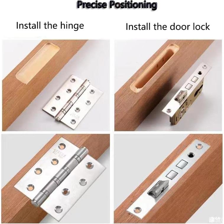 Plantilla de Bisagra de Puerta ZMURED de Aluminio 34x20cm