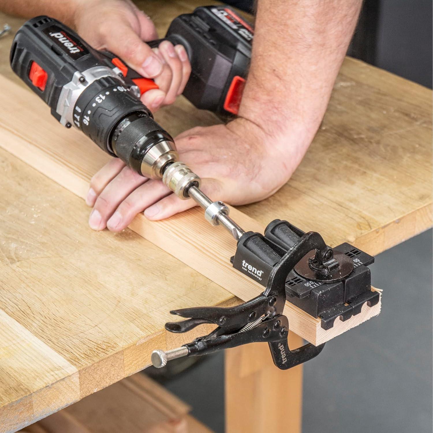 Abrazadera Ajustable Trend Pocket Hole Jig 35mm Compacta