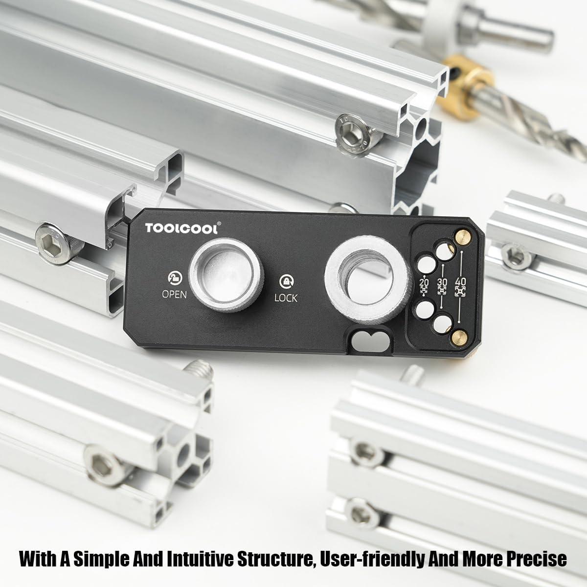 Guía de Taladro Toolcool para Perfiles de Aluminio M6 M8