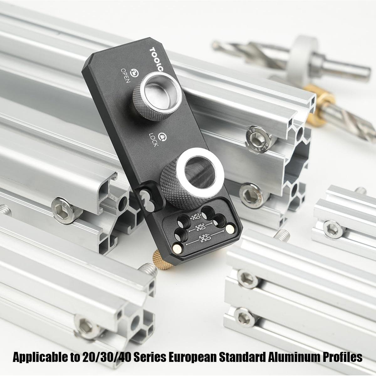 Guía de Taladro Toolcool para Perfiles de Aluminio M6 M8