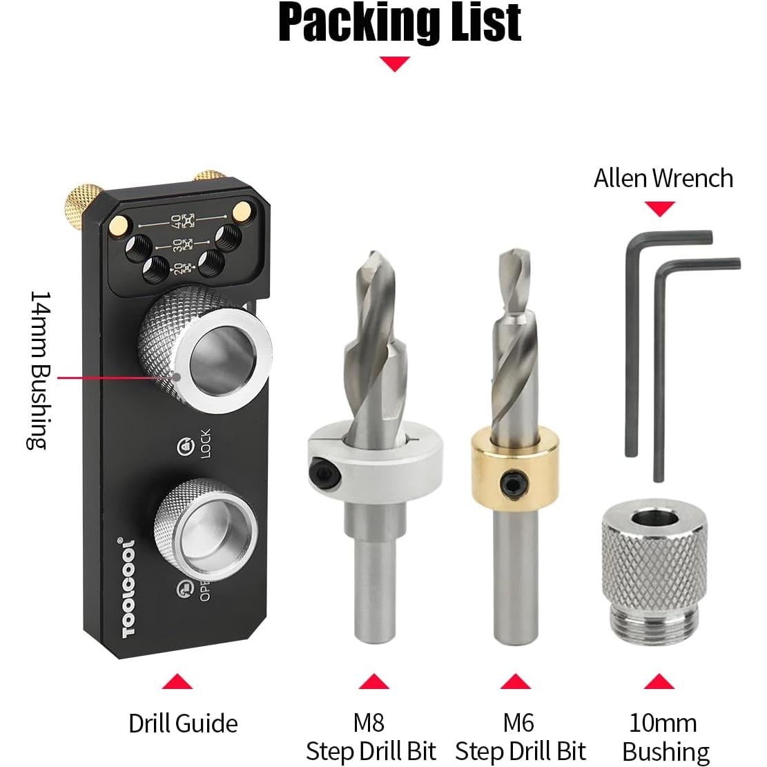 Guía de Taladro Toolcool para Perfiles de Aluminio M6 M8
