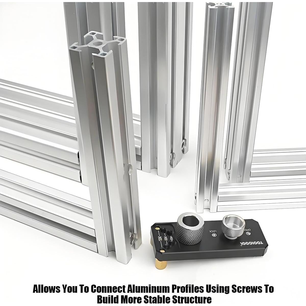 Guía de Taladro Toolcool para Perfiles de Aluminio M6 M8