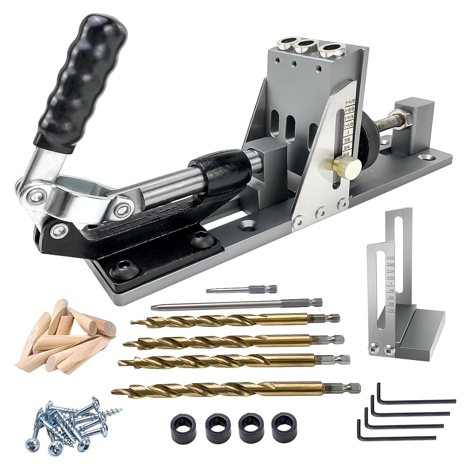 Kit Plantilla Agujeros Pocket iMeshbean, Aluminio, Precisión