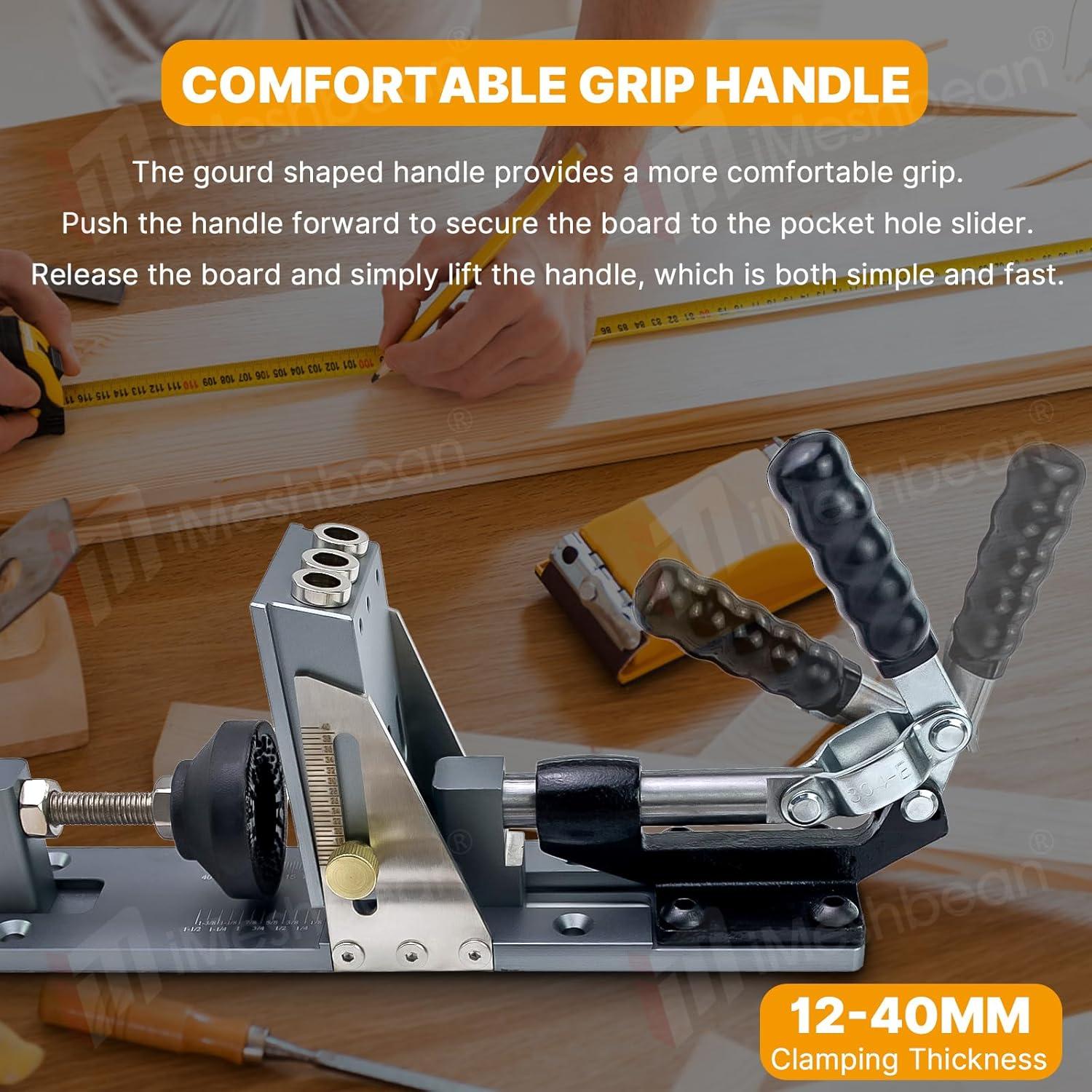 Kit Plantilla Agujeros Pocket iMeshbean, Aluminio, Precisión