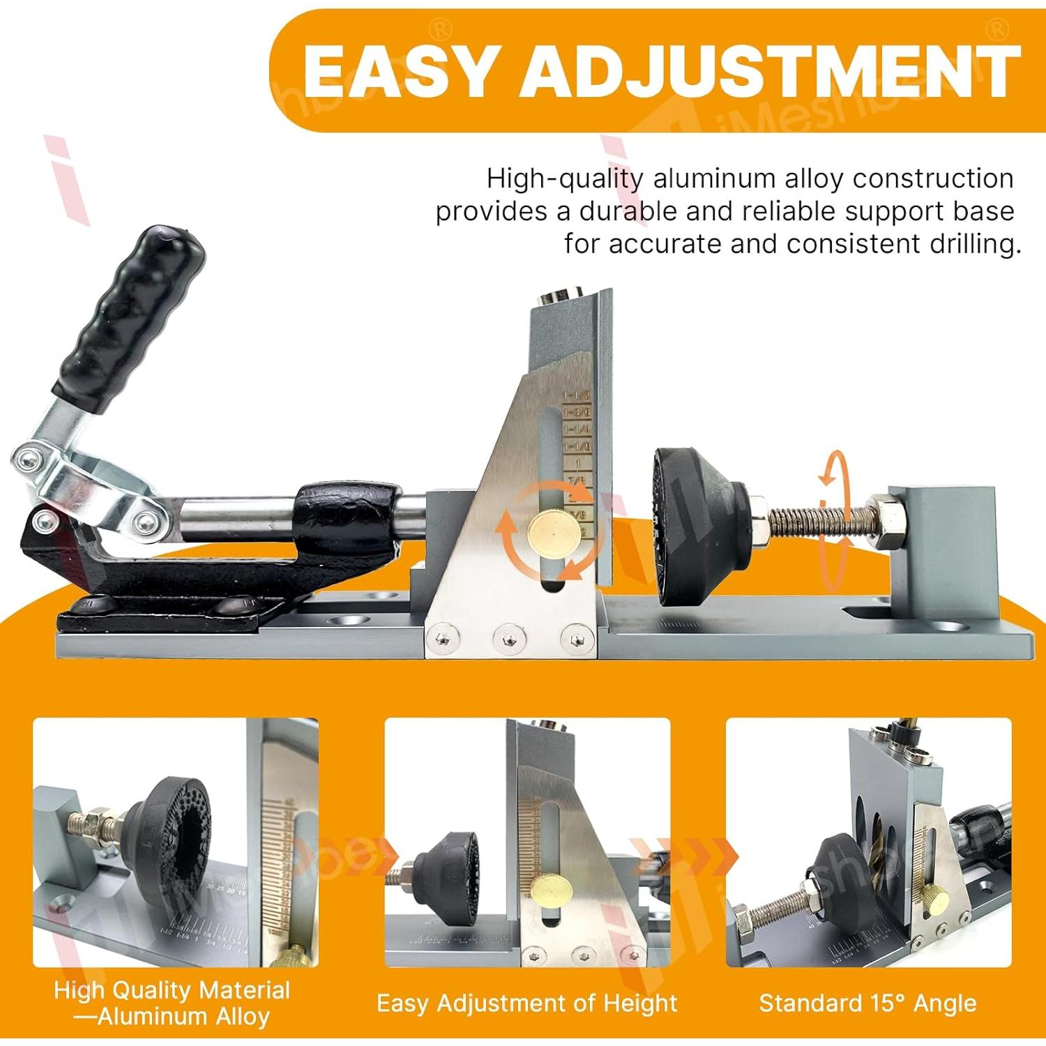 Kit Plantilla Agujeros Pocket iMeshbean, Aluminio, Precisión