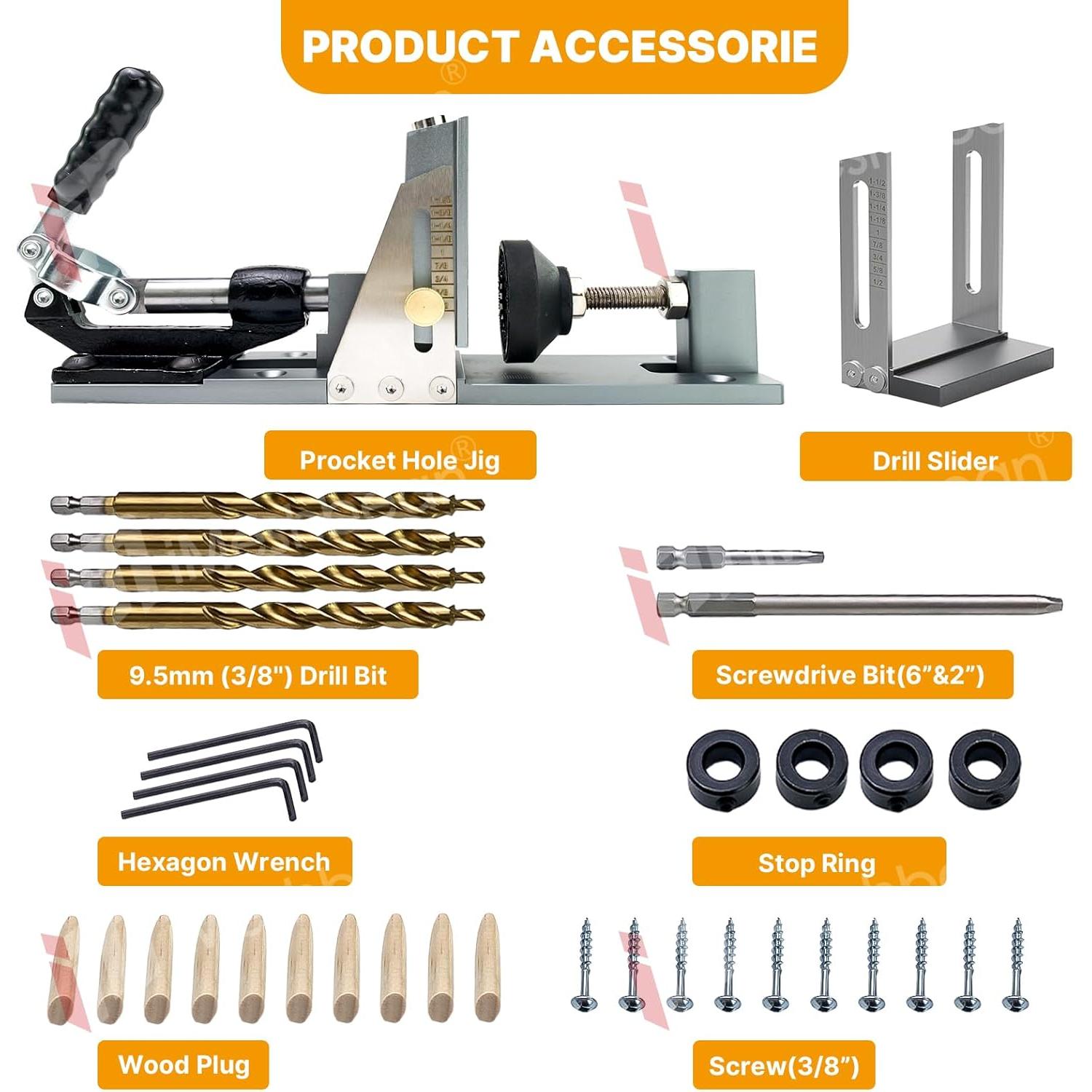 Kit Plantilla Agujeros Pocket iMeshbean, Aluminio, Precisión