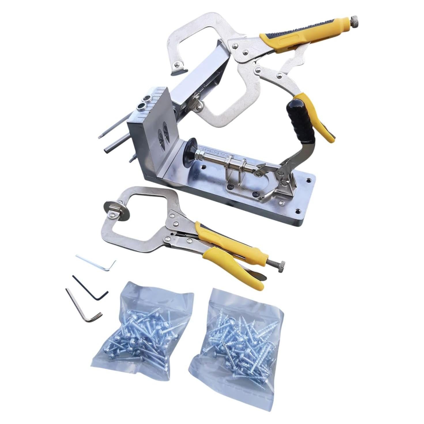 Plantilla de agujero en ángulo Sommerfeld 3-en-1 con abrazaderas