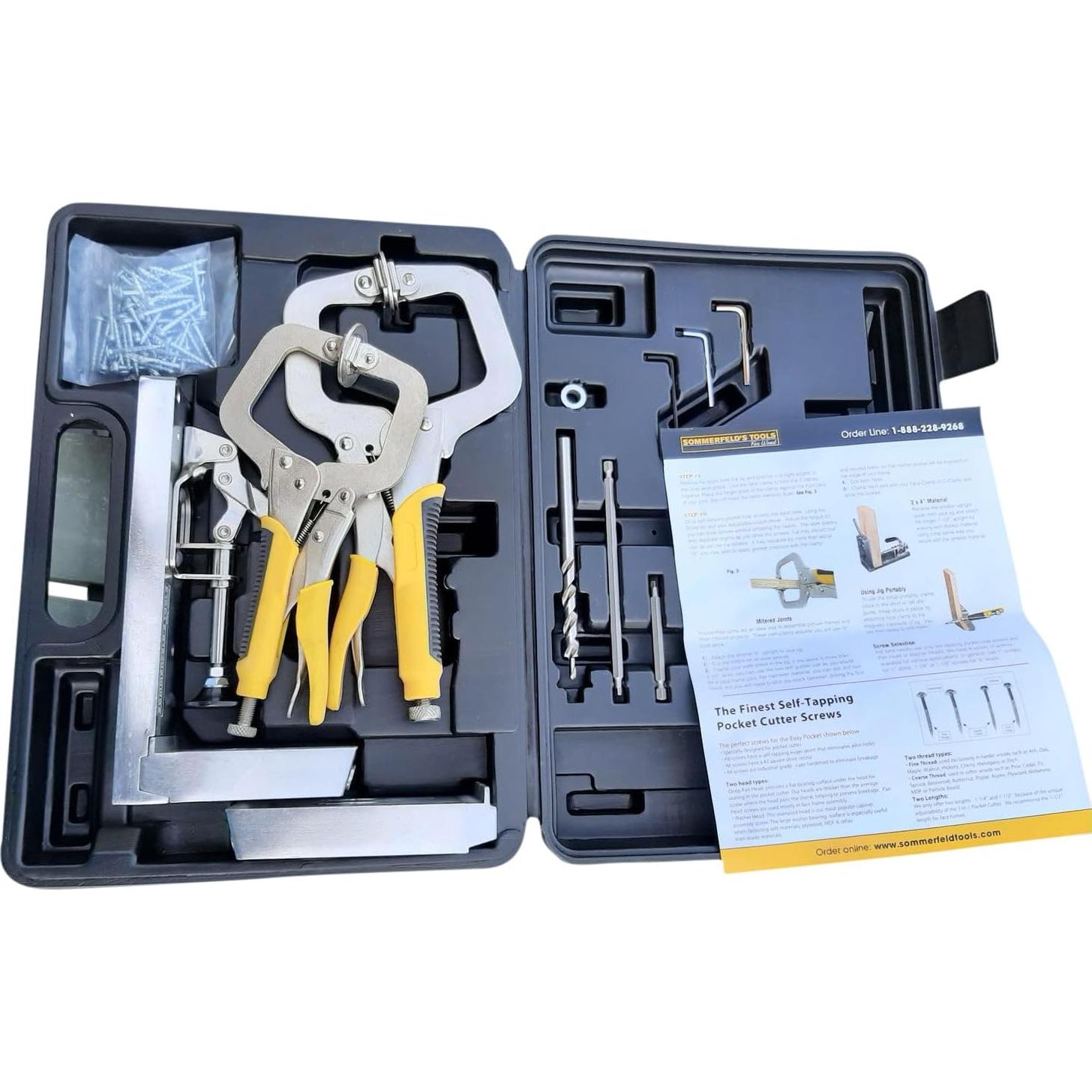 Plantilla de agujero en ángulo Sommerfeld 3-en-1 con abrazaderas