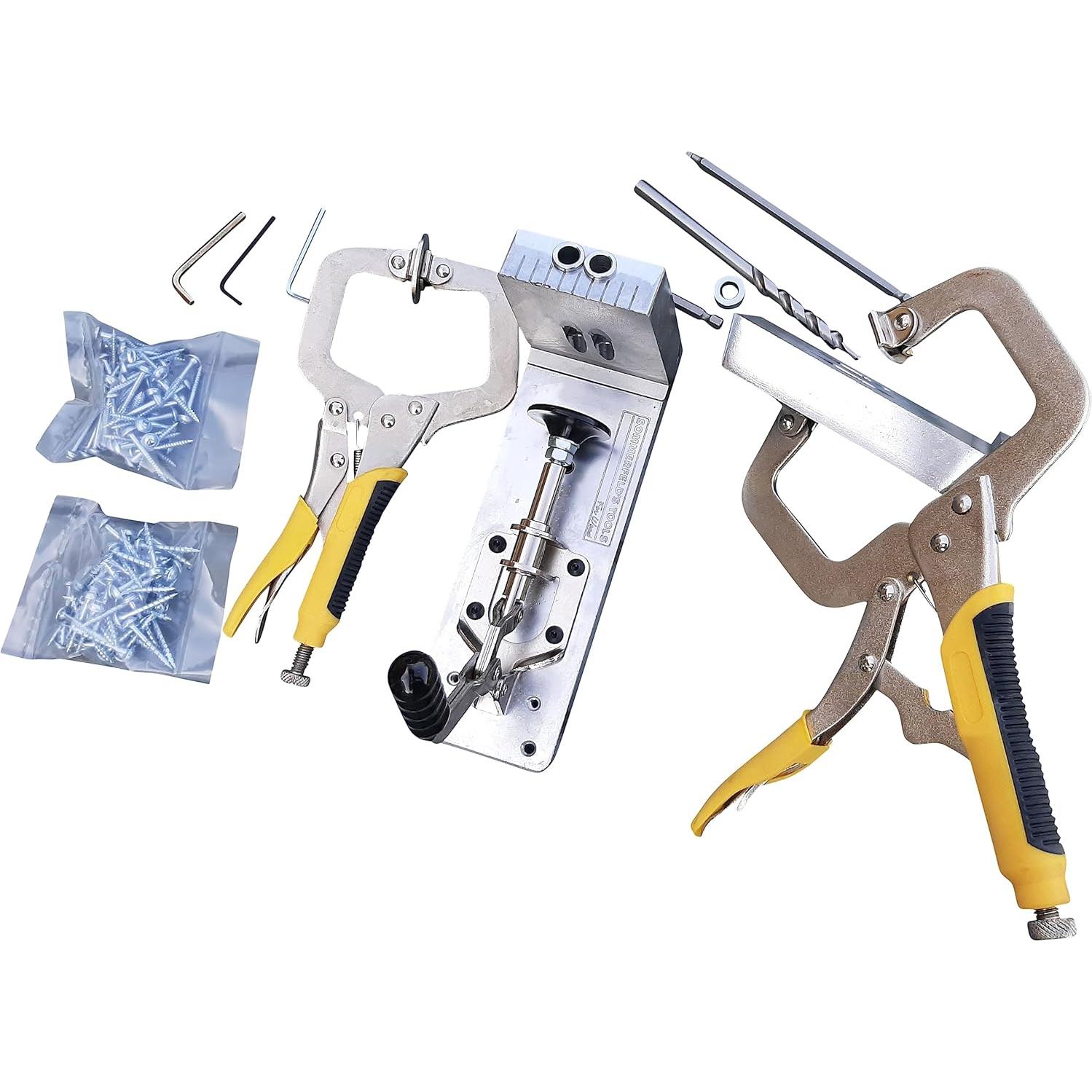 Plantilla de agujero en ángulo Sommerfeld 3-en-1 con abrazaderas