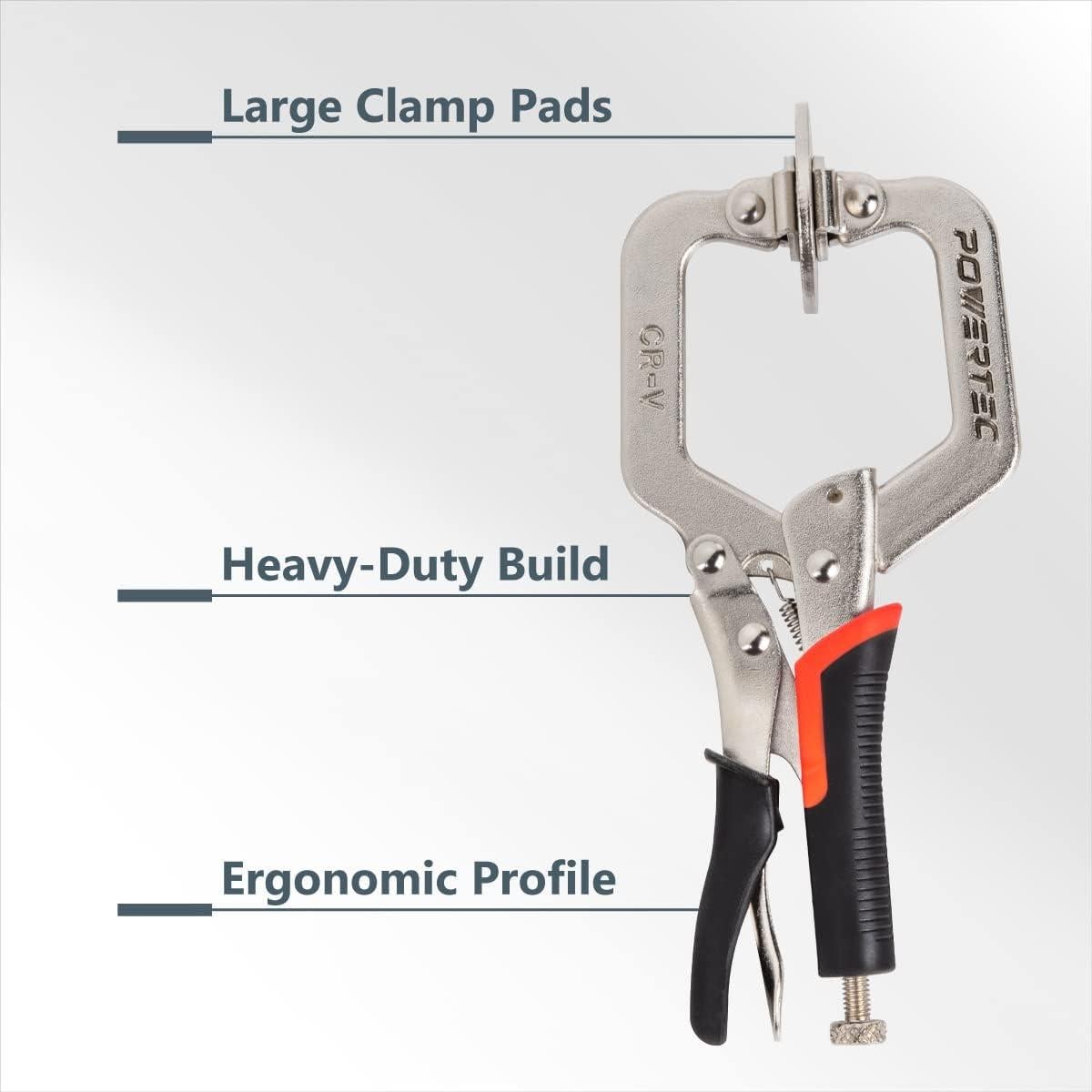 POWERTEC Juego de Plantilla de Agujeros y Abrazaderas 2"