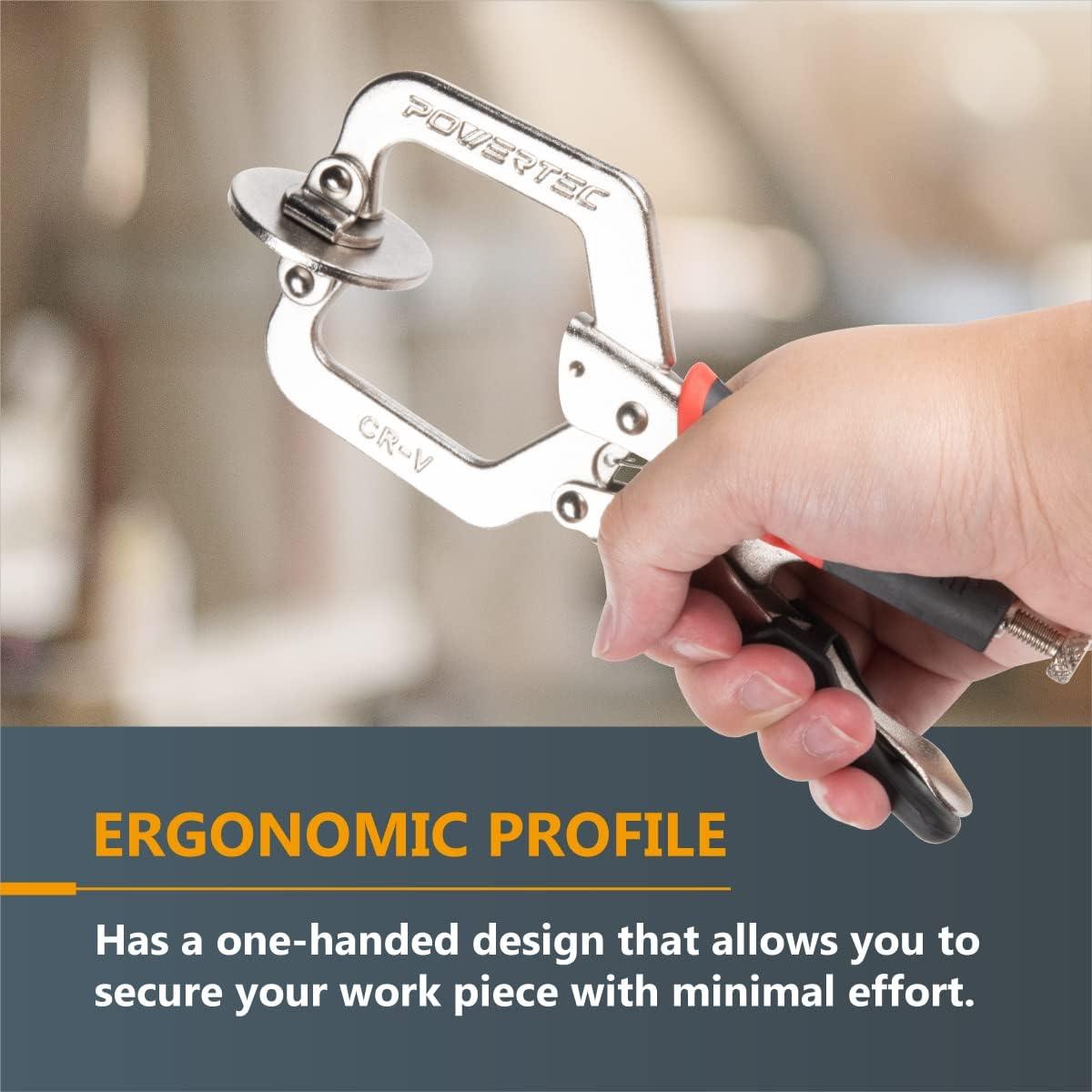 POWERTEC Juego de Plantilla de Agujeros y Abrazaderas 2"