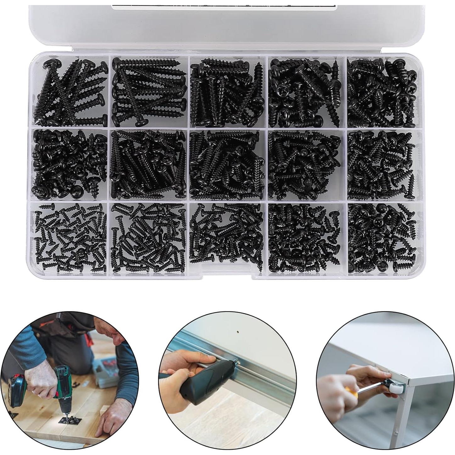 Kit de Tornillos Autoperforantes M2 M3 M4 625 Pcs HanTof