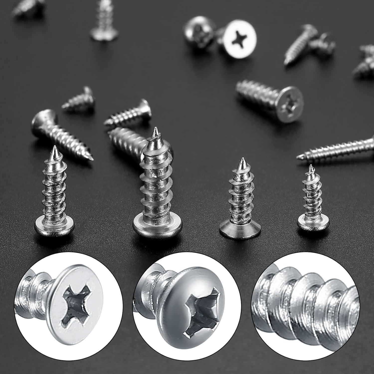 Conjunto de 990 Tornillos Autoperforantes Acero Inoxidable M3-M6