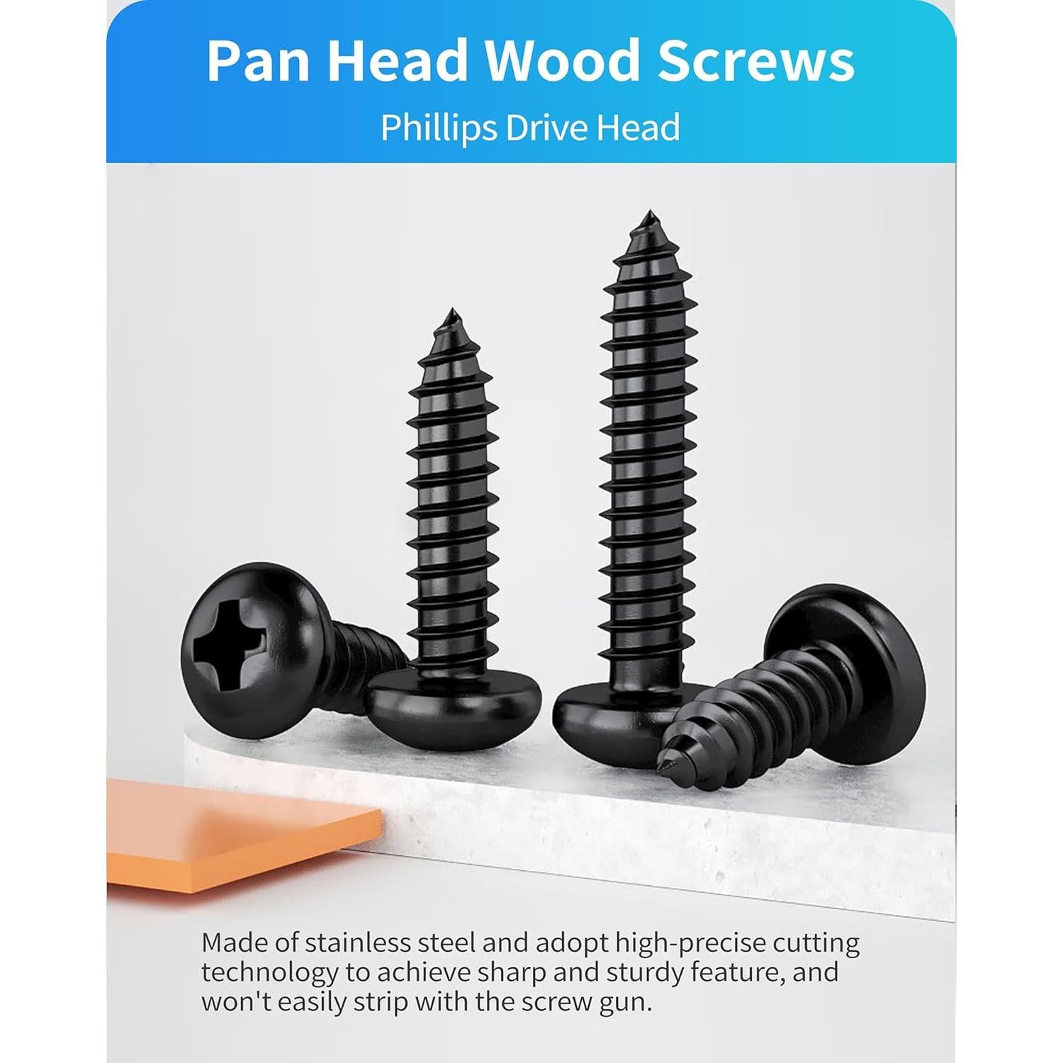 Kit de Tornillos de Acero Inoxidable DIVANC 550Pcs Cabeza Pan