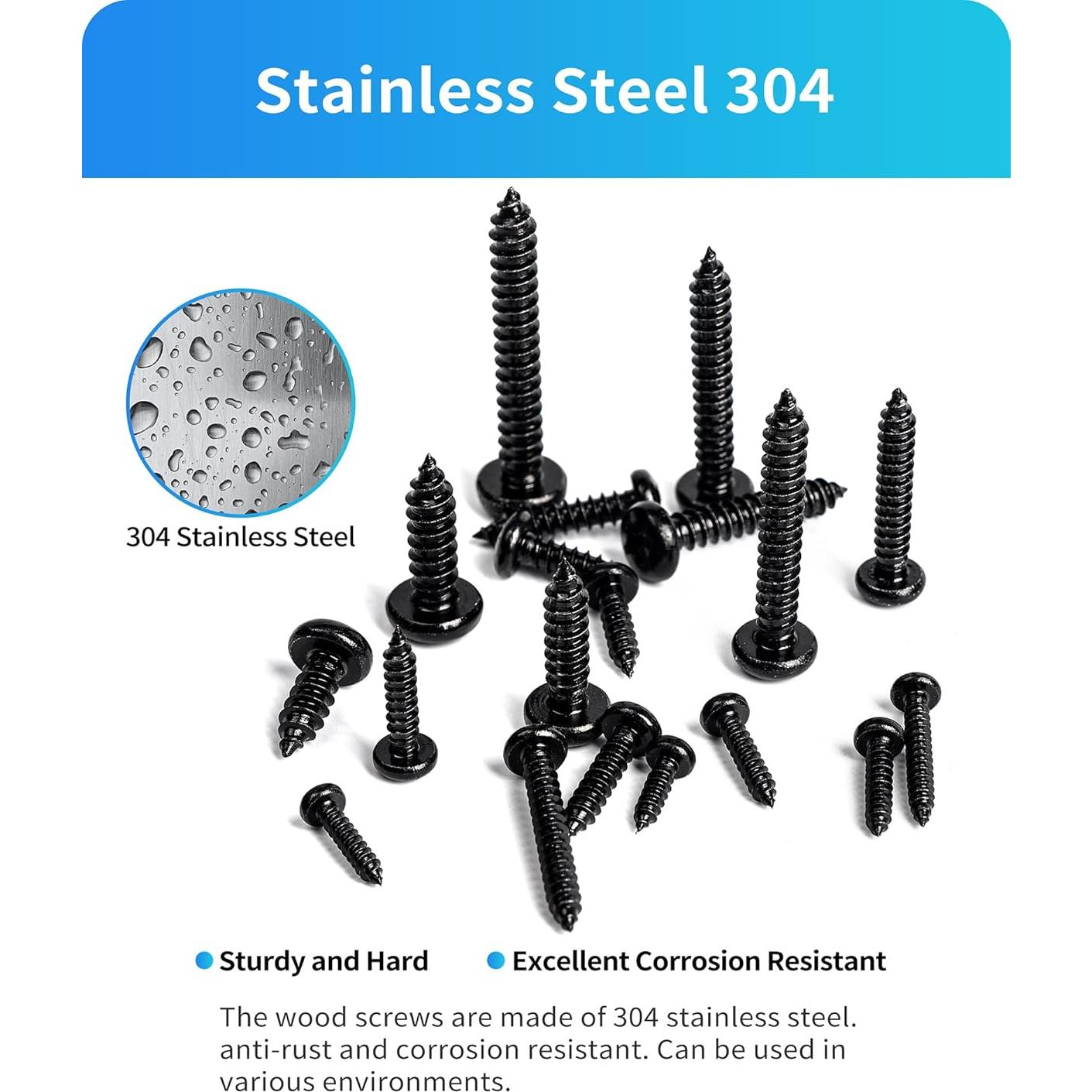 Kit de Tornillos de Acero Inoxidable DIVANC 550Pcs Cabeza Pan