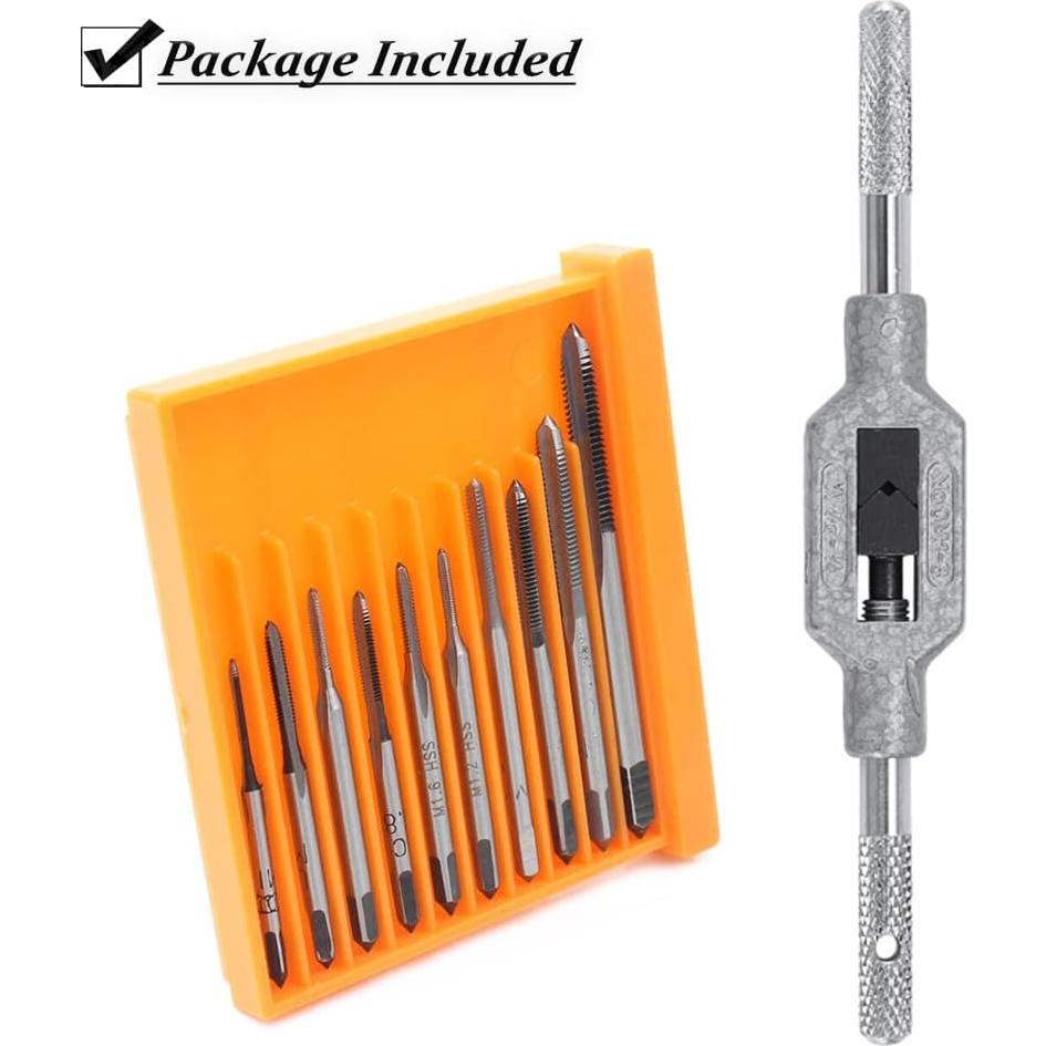 Juego de 10 Tapones de Rosca Metrico HSS Saipe M1-M3.5