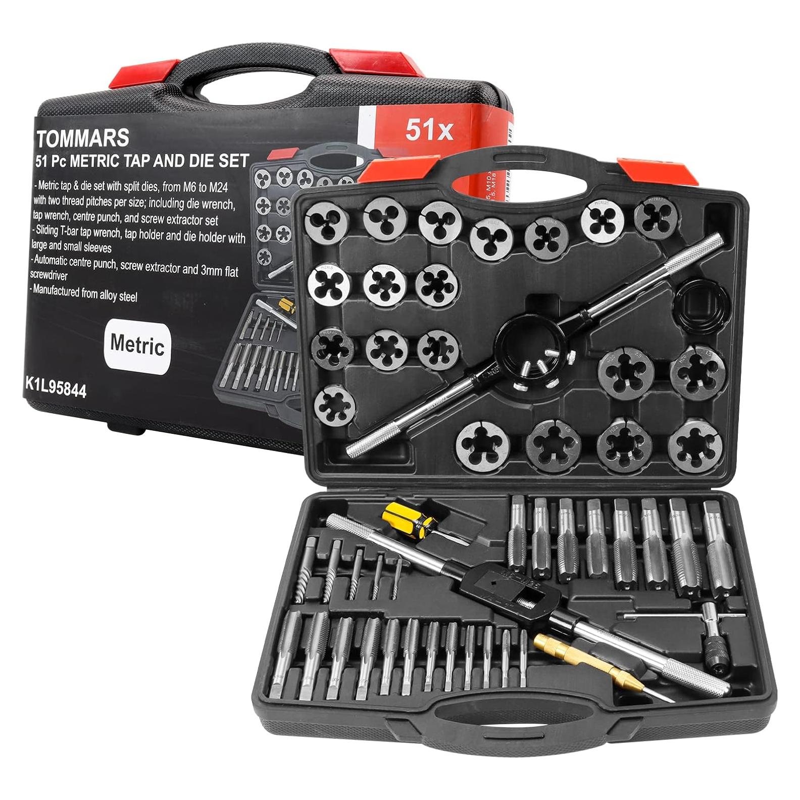 Juego de Machos y Matrices Métricos TOMMARS 51 Piezas M6 a M24