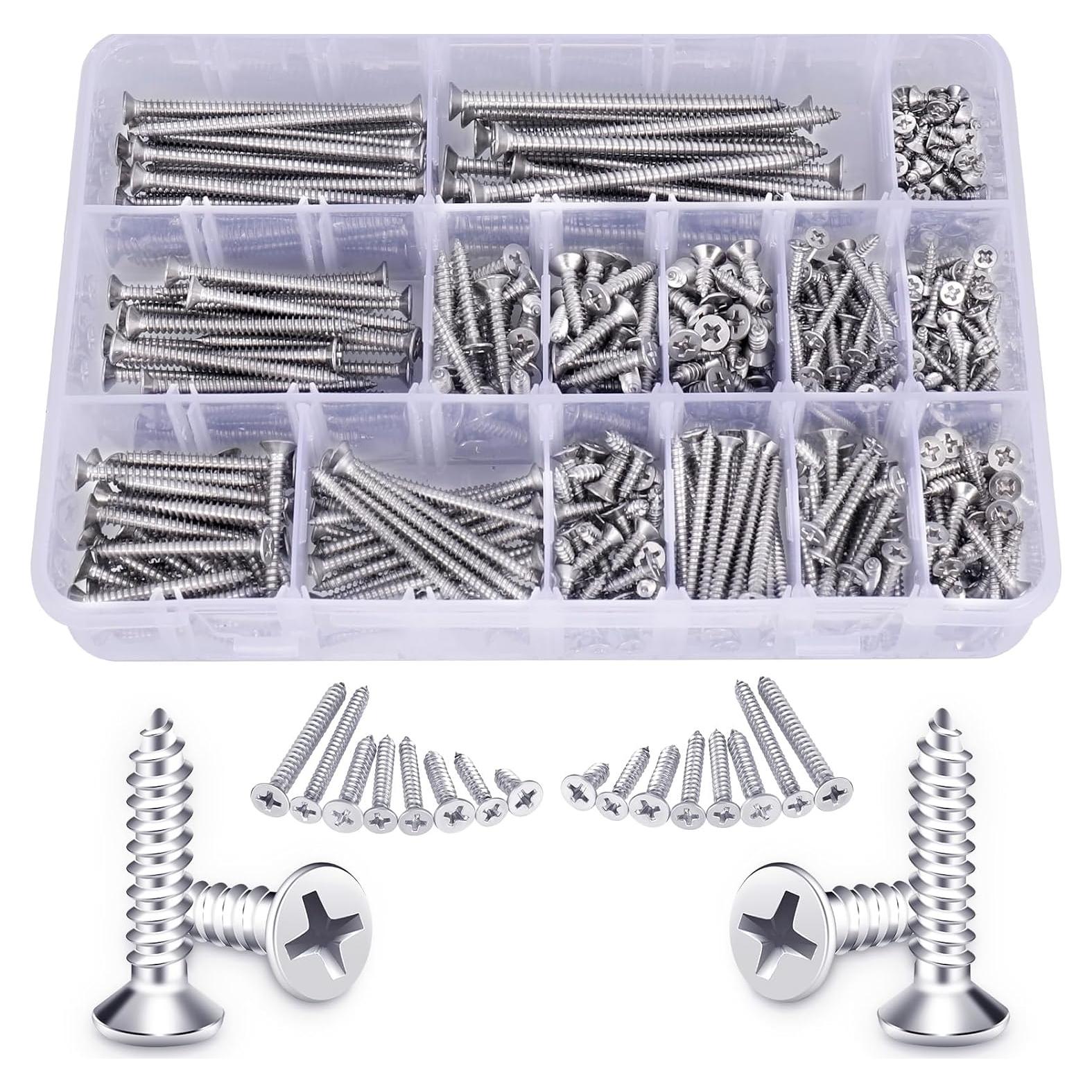 Kit de Tornillos Autoperforantes Kssvzz 520PCS Acero Inoxidable