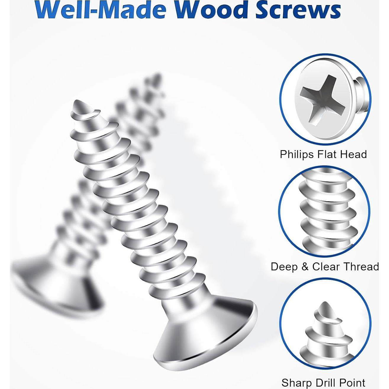 Kit de Tornillos Autoperforantes Kssvzz 520PCS Acero Inoxidable