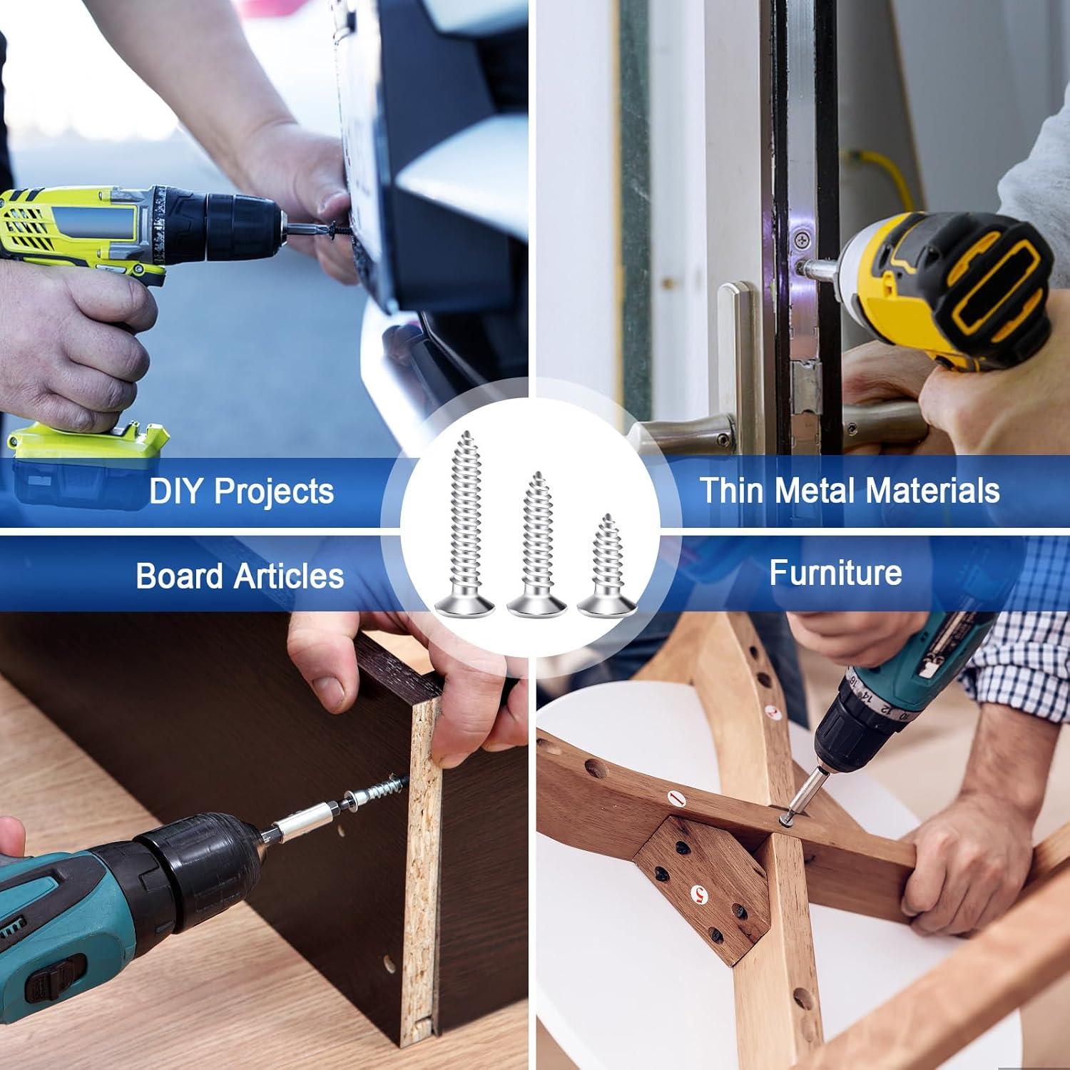 Kit de Tornillos Autoperforantes Kssvzz 520PCS Acero Inoxidable