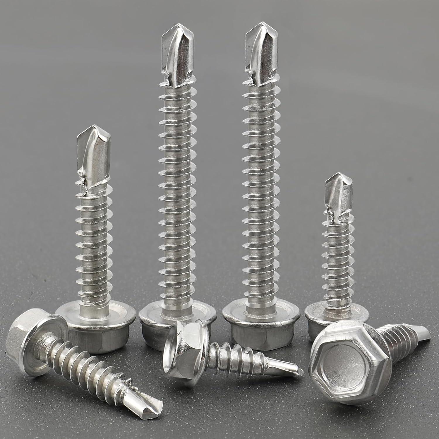 Kit de Tornillos Autoperforantes VGBUY 150 Piezas Acero Inoxidable