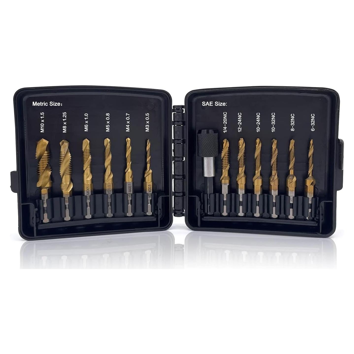 Juego de Brocas y Machos DKIBBITH 13 Piezas Métricas y SAE