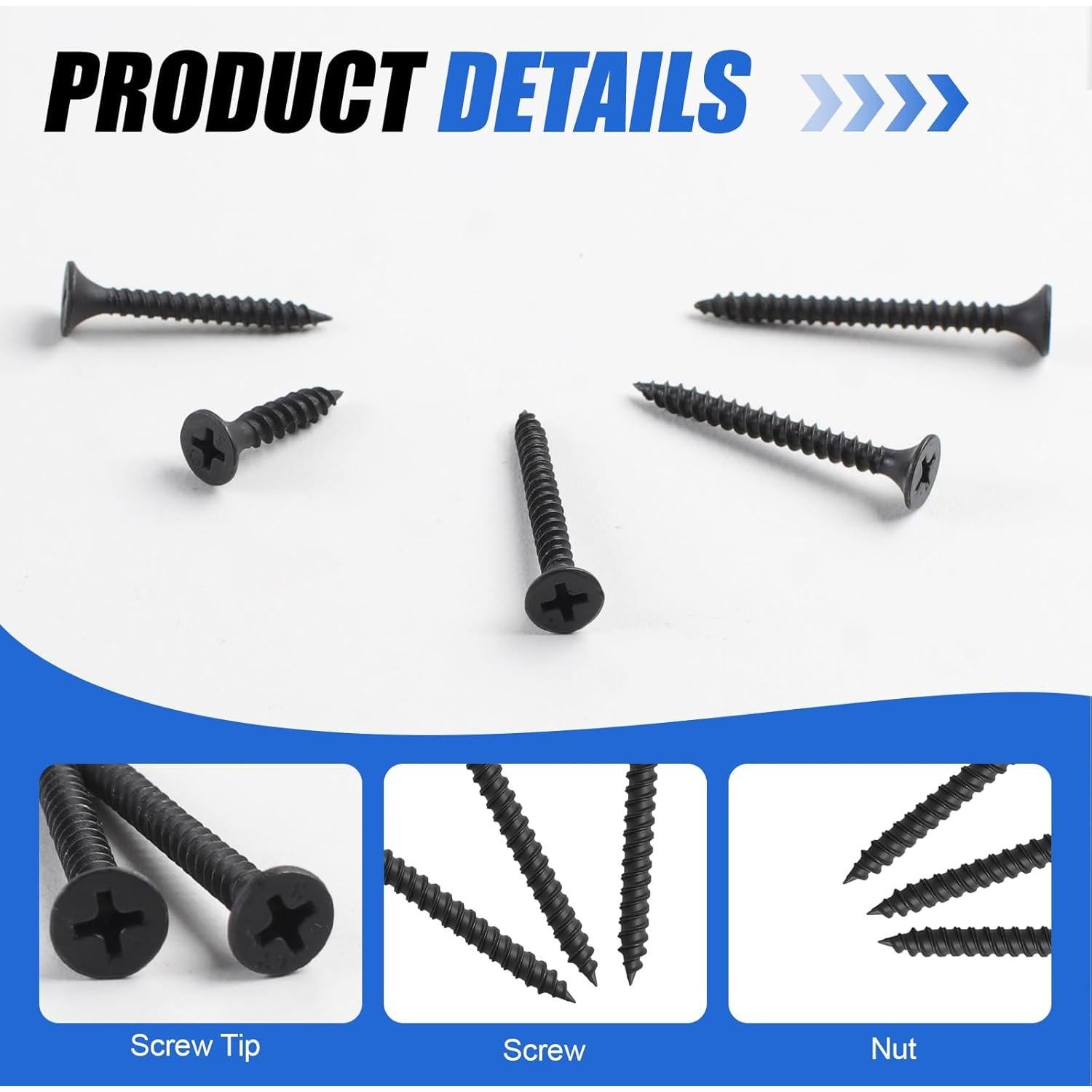 Kit de Tornillos Phillips TBUKEOM 224 Piezas Autoperforantes