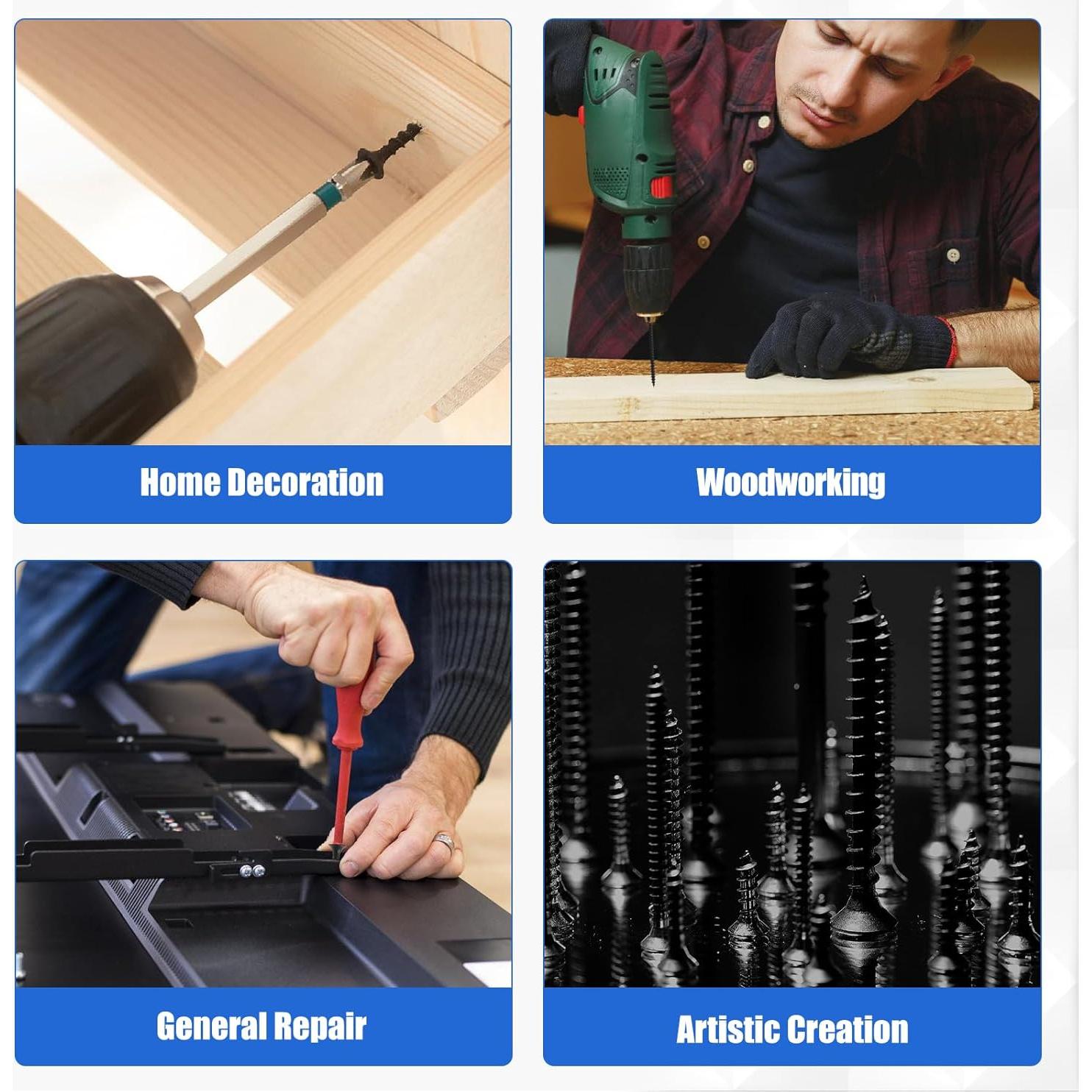 Kit de Tornillos Phillips TBUKEOM 224 Piezas Autoperforantes