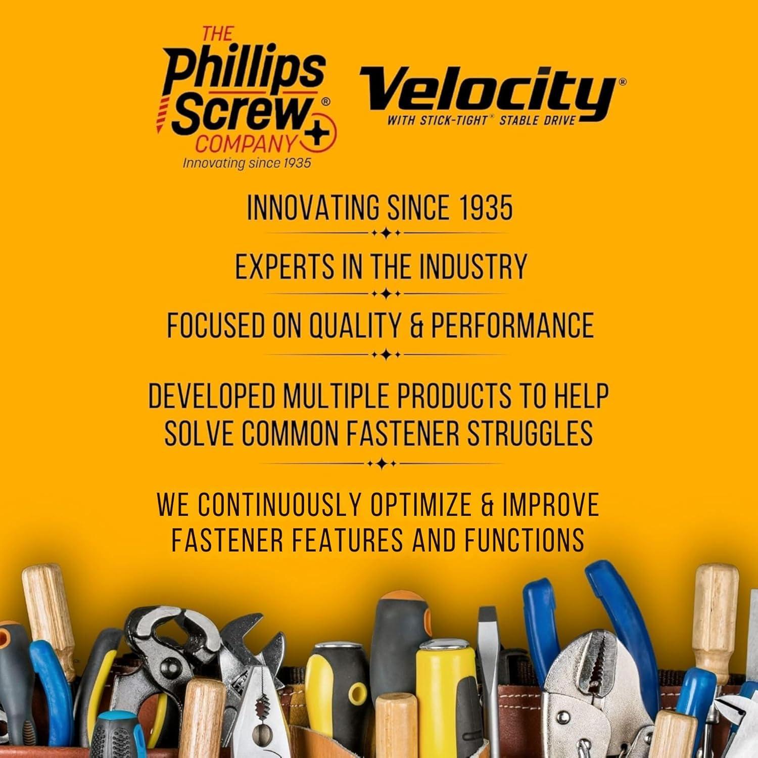 Kit de Surtido de Tornillos de Madera Velocity 1225 Piezas