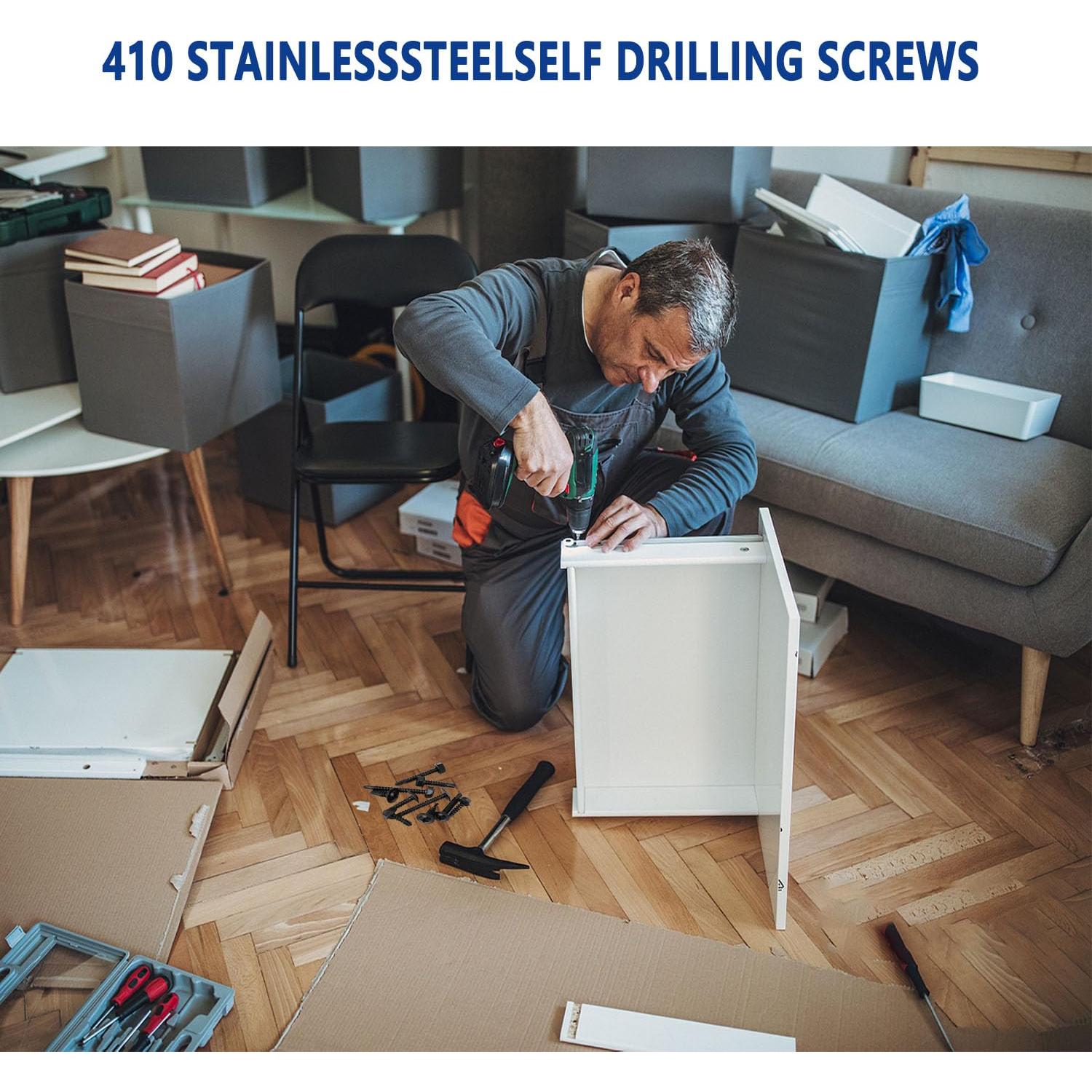 Kit de 465 Tornillos Autoperforantes JROUTH Acero Inoxidable